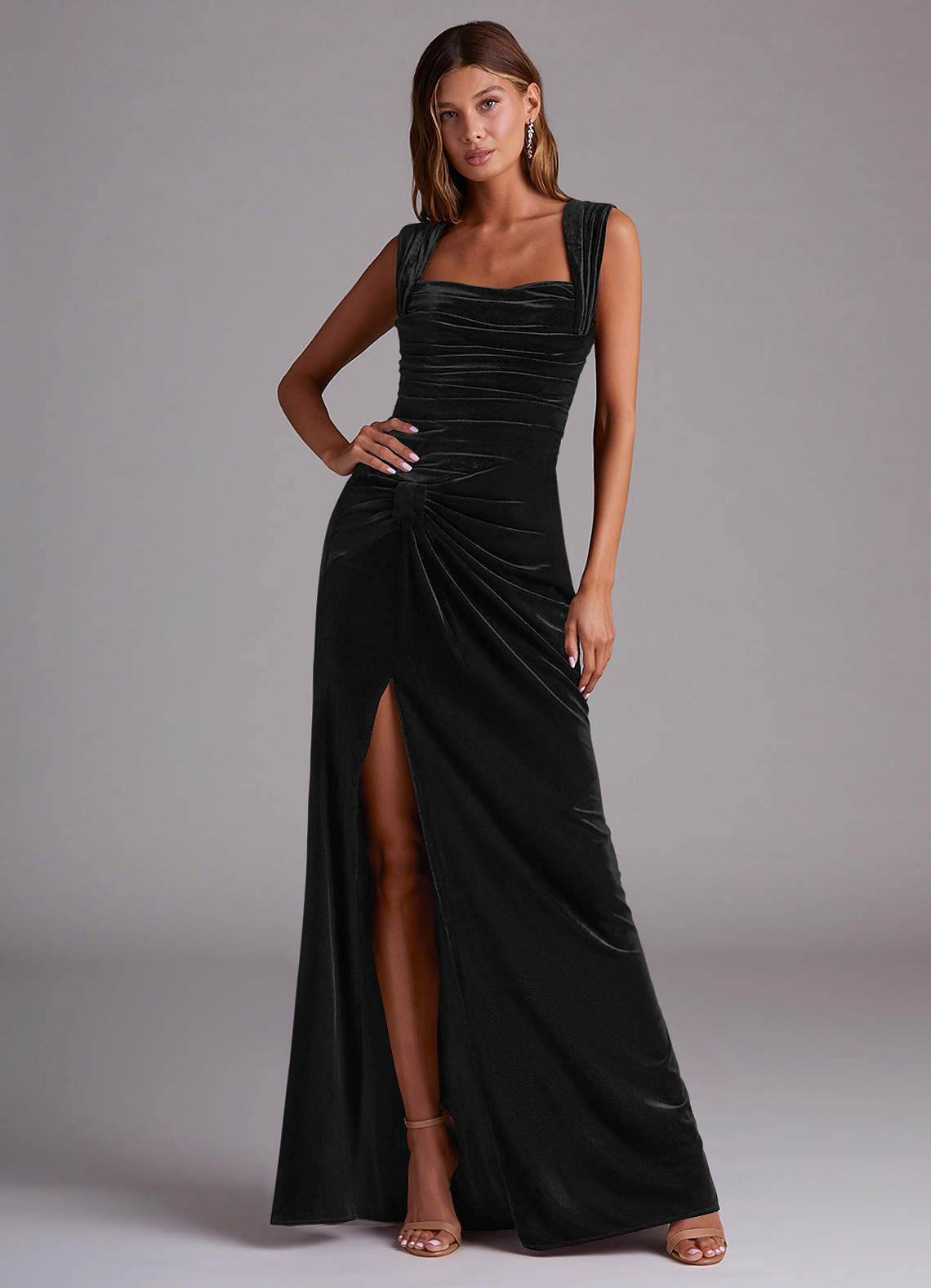 black silk velvet dress Eloise Black Silk Velvet Pinafore Set – Rachel Riley US main image 1