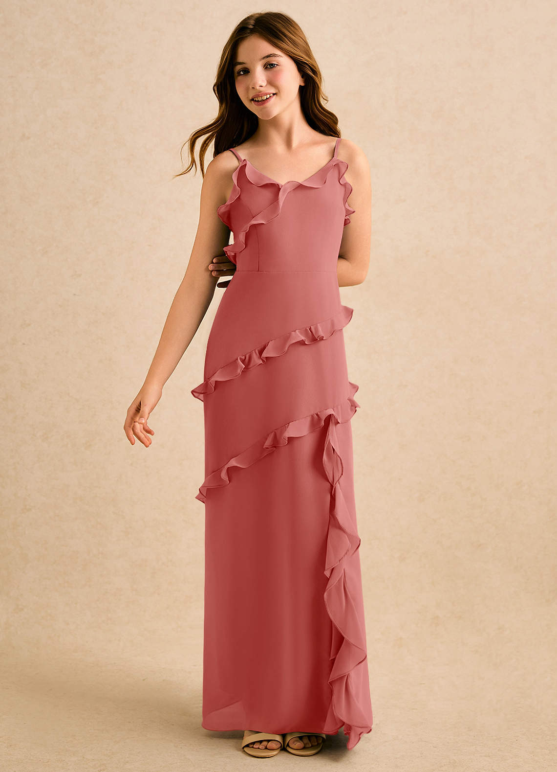 green emerald velvet dress Lola Jacquard Eulalia Tiered Maxi Dress Champagne / M by Sugarlips main image 0