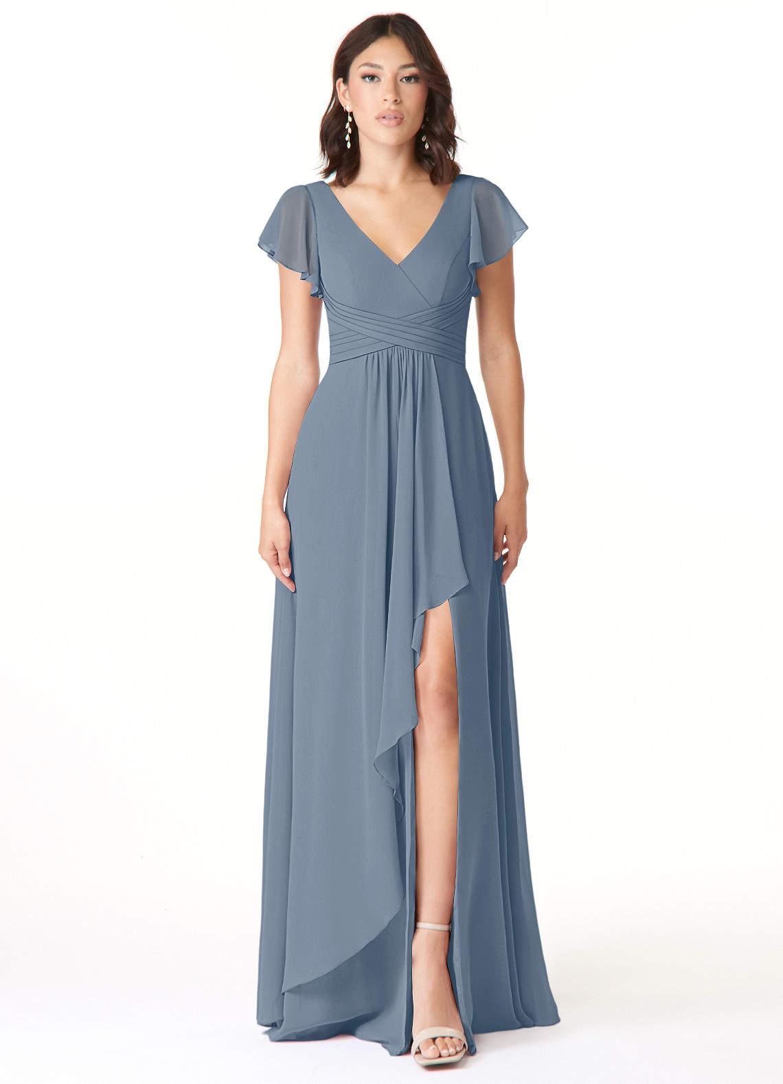 Azazie Omari Bridesmaid Dresses Twilight A-Line Chiffon Dress image1