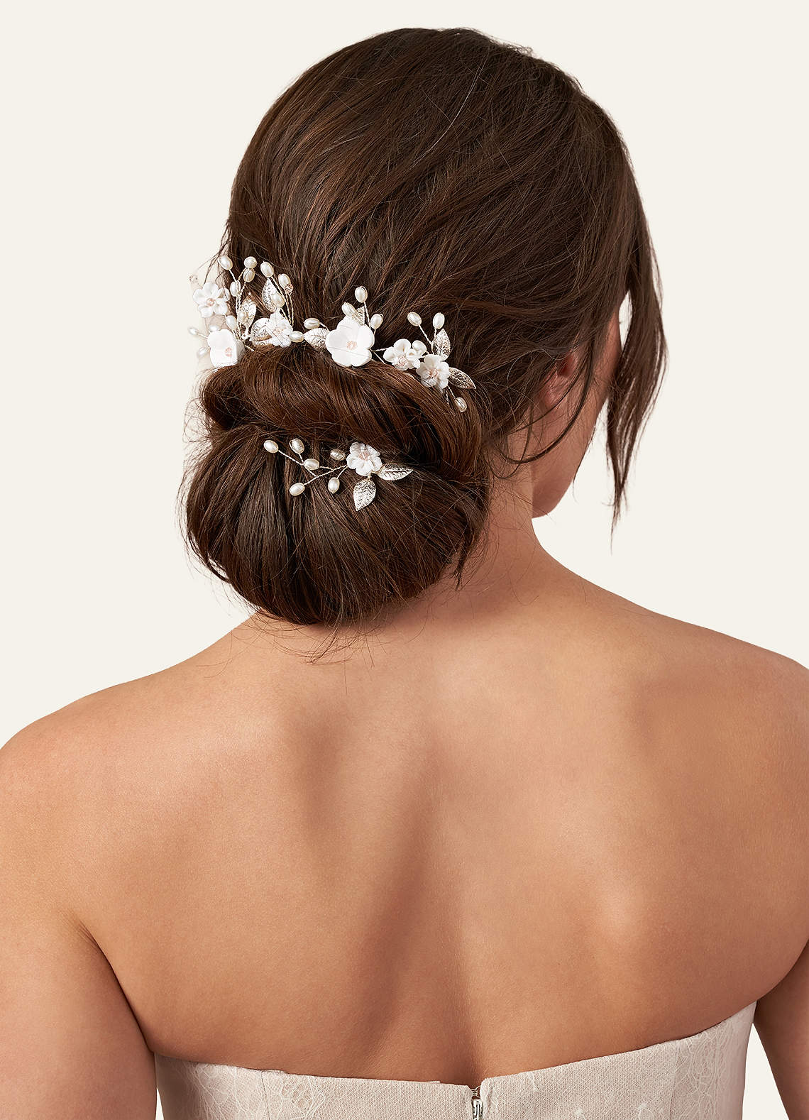 front Winter Flower Pearl Pins