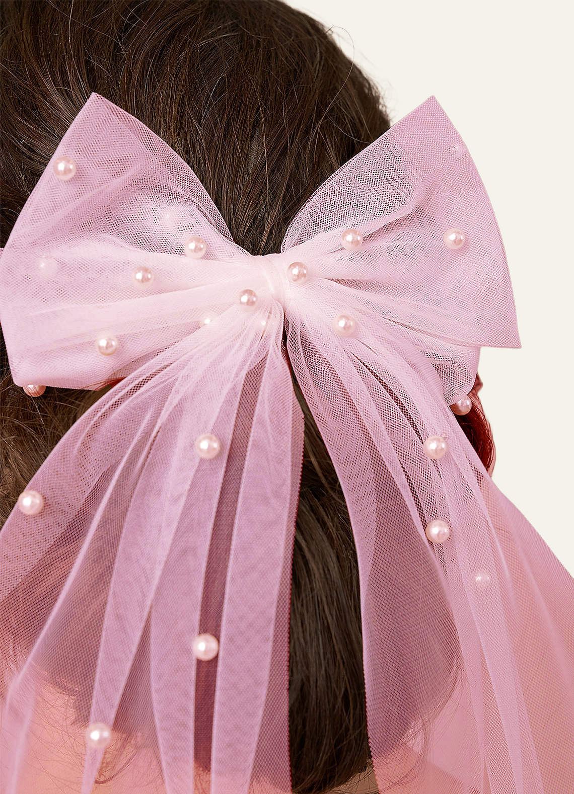 front Bridal Hair Bow Hair Clip