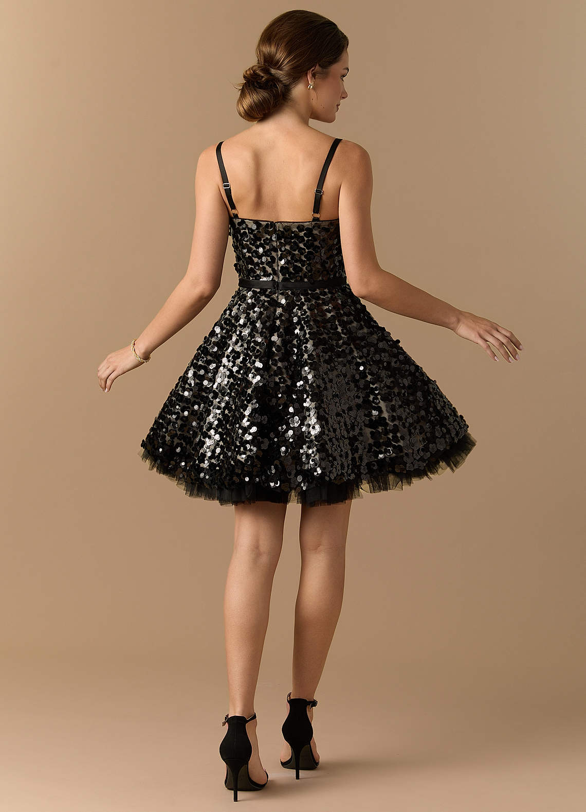 Bianka Black Shimmer Mini Dress | Azazie IE Bianka Black Shimmer Mini Dress | Azazie IE