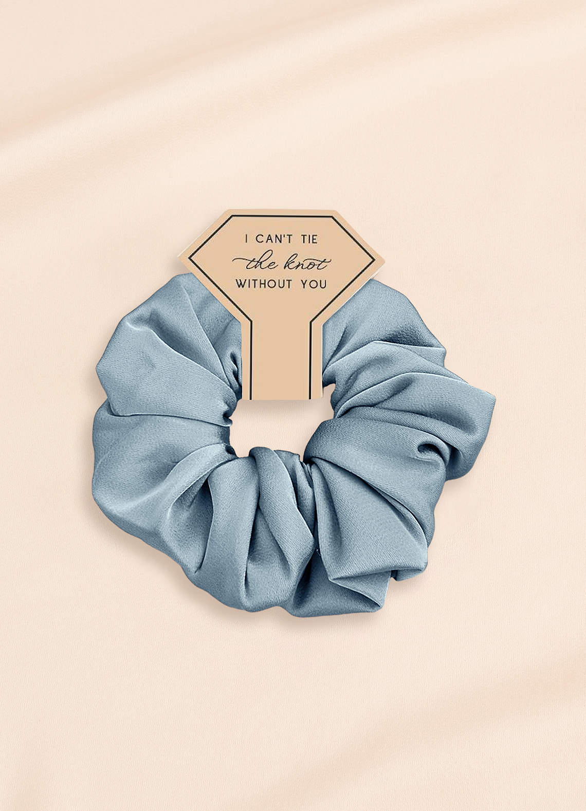 front Six-Piece Mixed Color Bridesmaid Stretch Satin Over Size Scrunchie Set