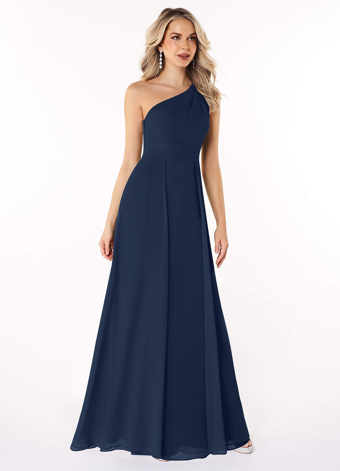 Azazie Dallas Dark Navy Chiffon Bridesmaid Dresses | Azazie