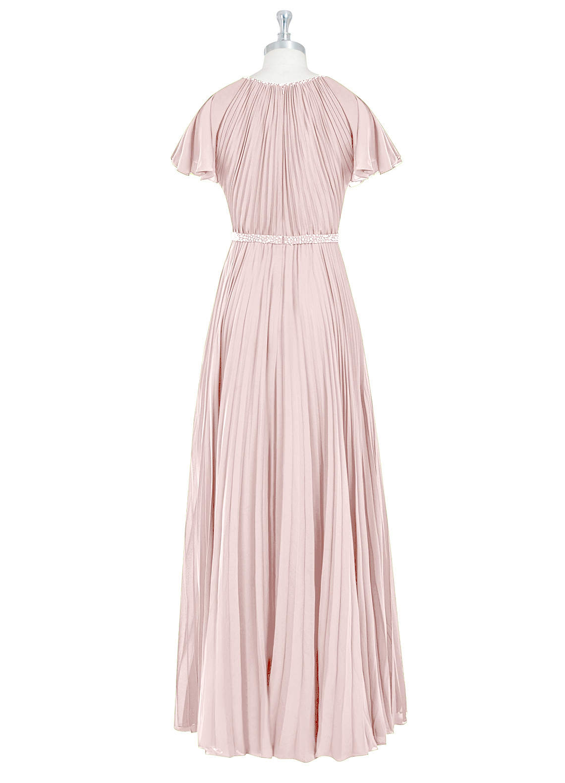 Azazie Kara Modest Bridesmaid Dresses A-Line Pleated Chiffon Floor-Length Dress image7