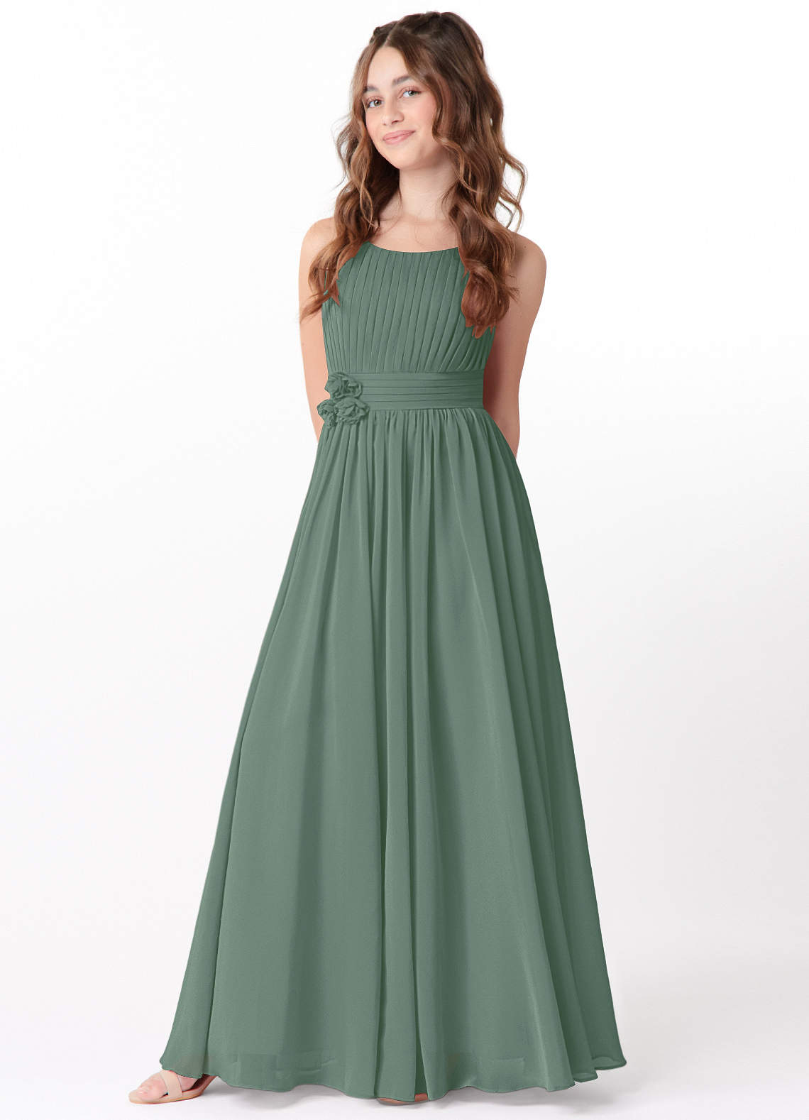 eucalyptus junior bridesmaid dresses Zapakasa Women Beaded Eucalyptus Bridesmaid Dress with Sequins Tulle A-Line  Wedding Guest Dress main image 0