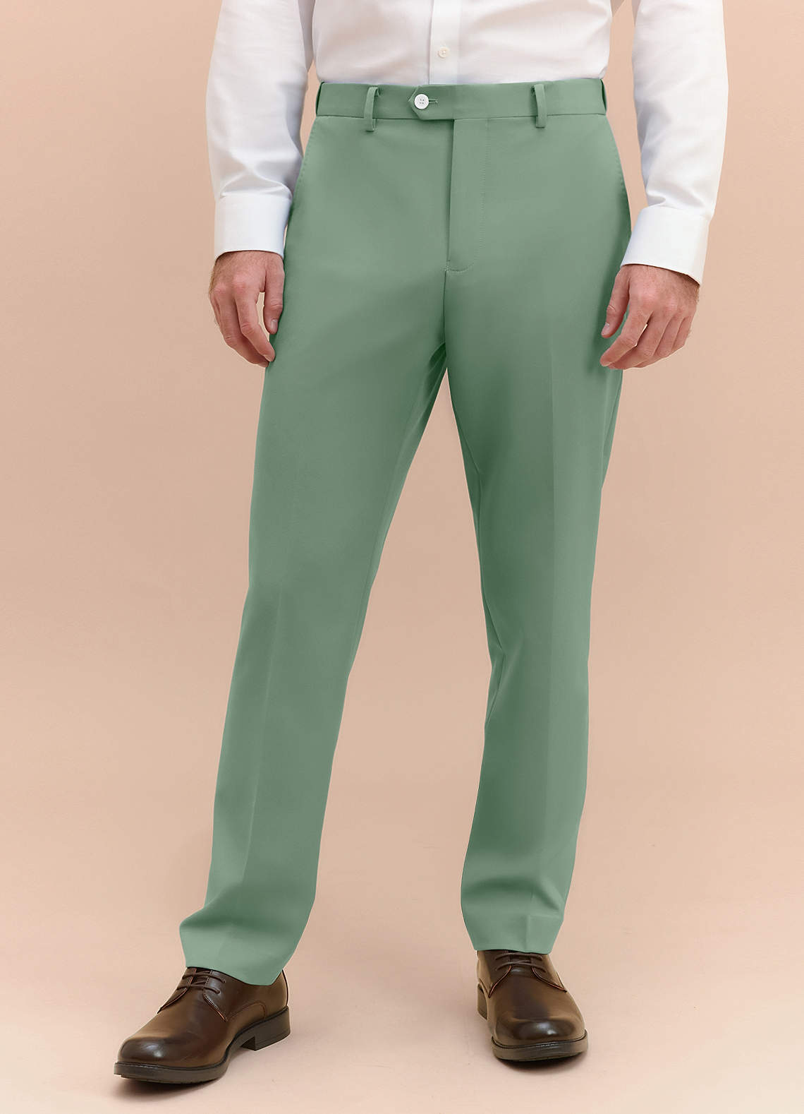 front James Matcha Structured Stretch Dress Pants