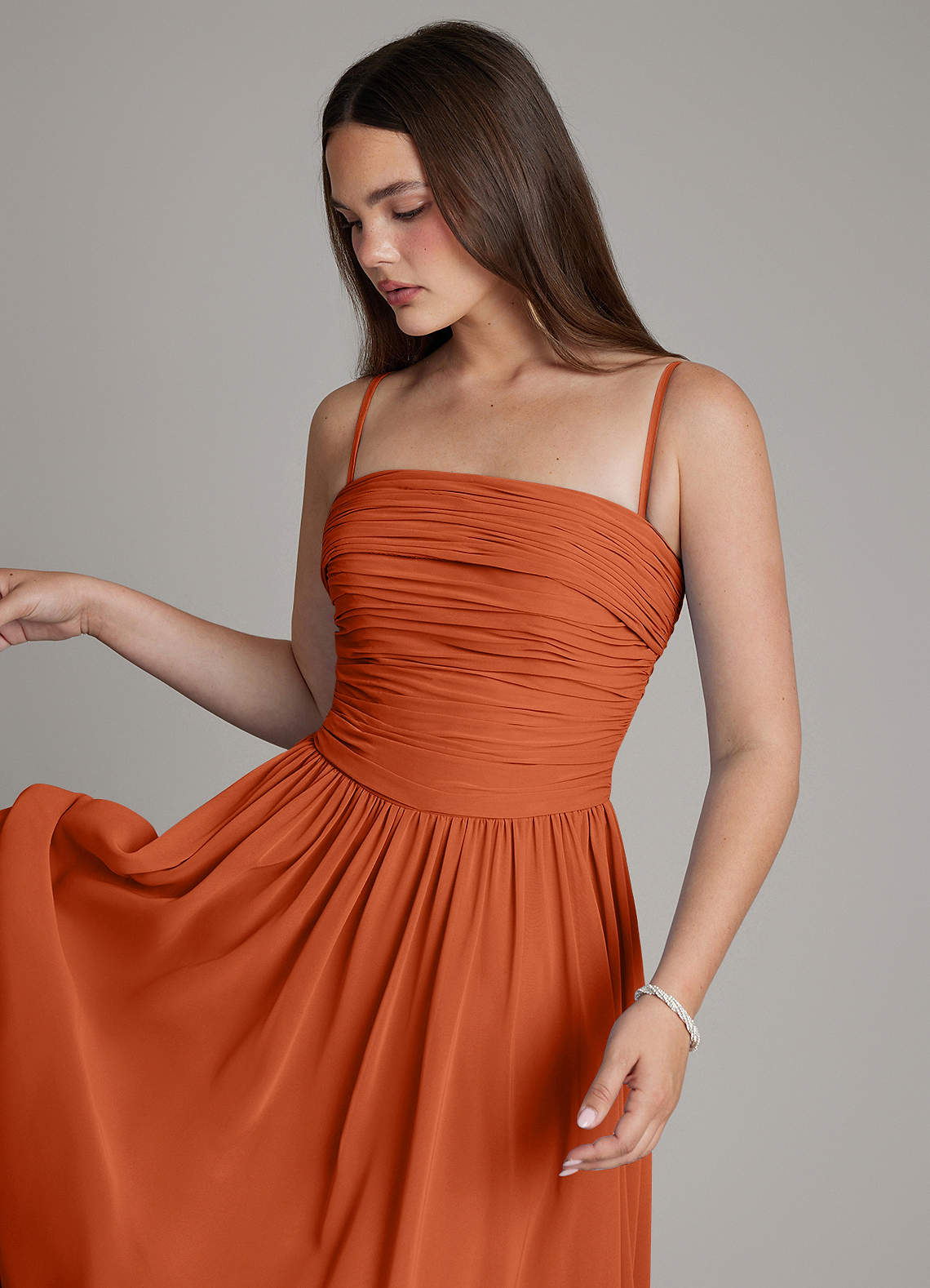 andreina orange dress How Did Andreina Wore The Orange Pink Dress
