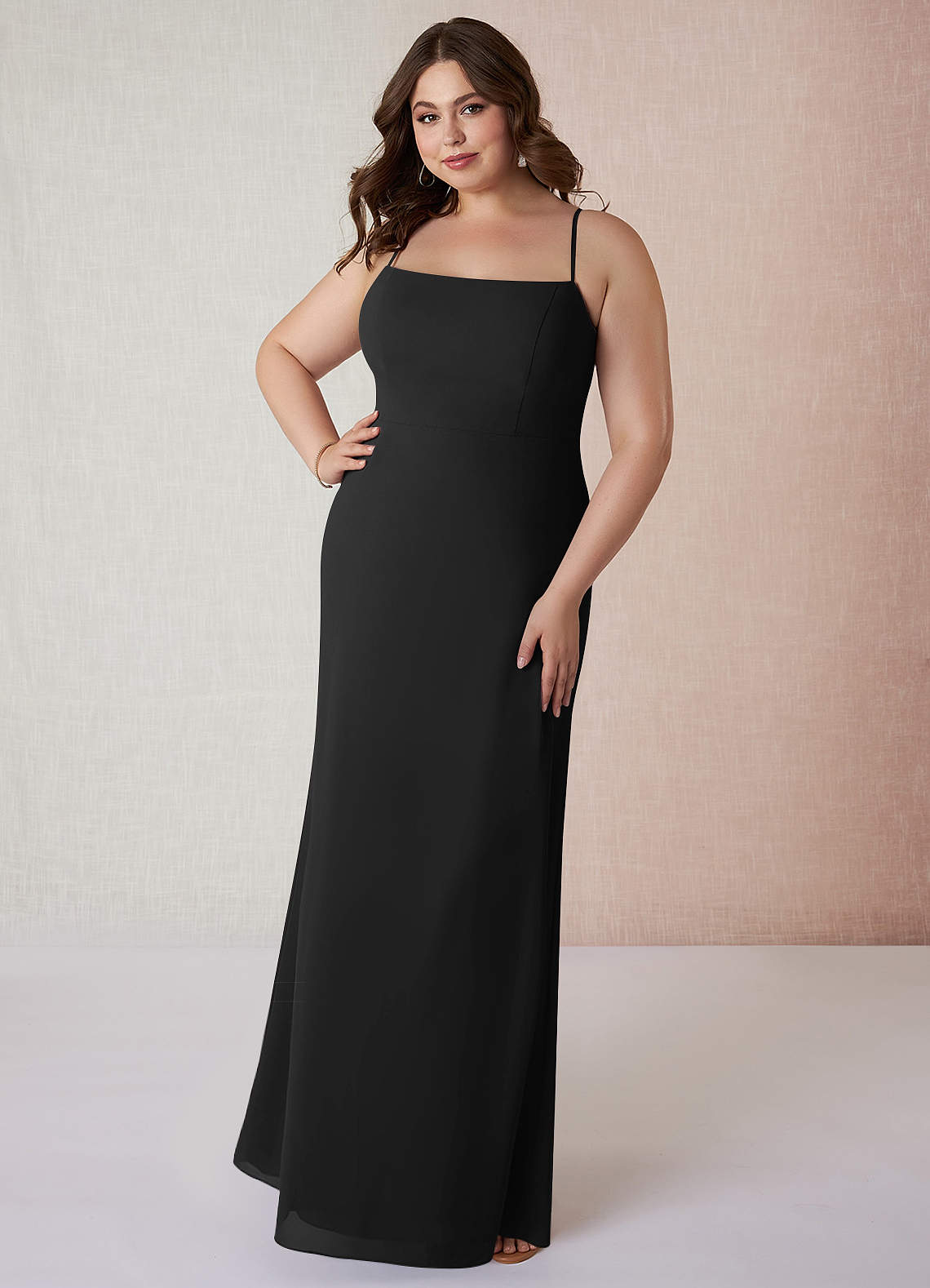 azazie black chiffon dress Azazie Bondi
