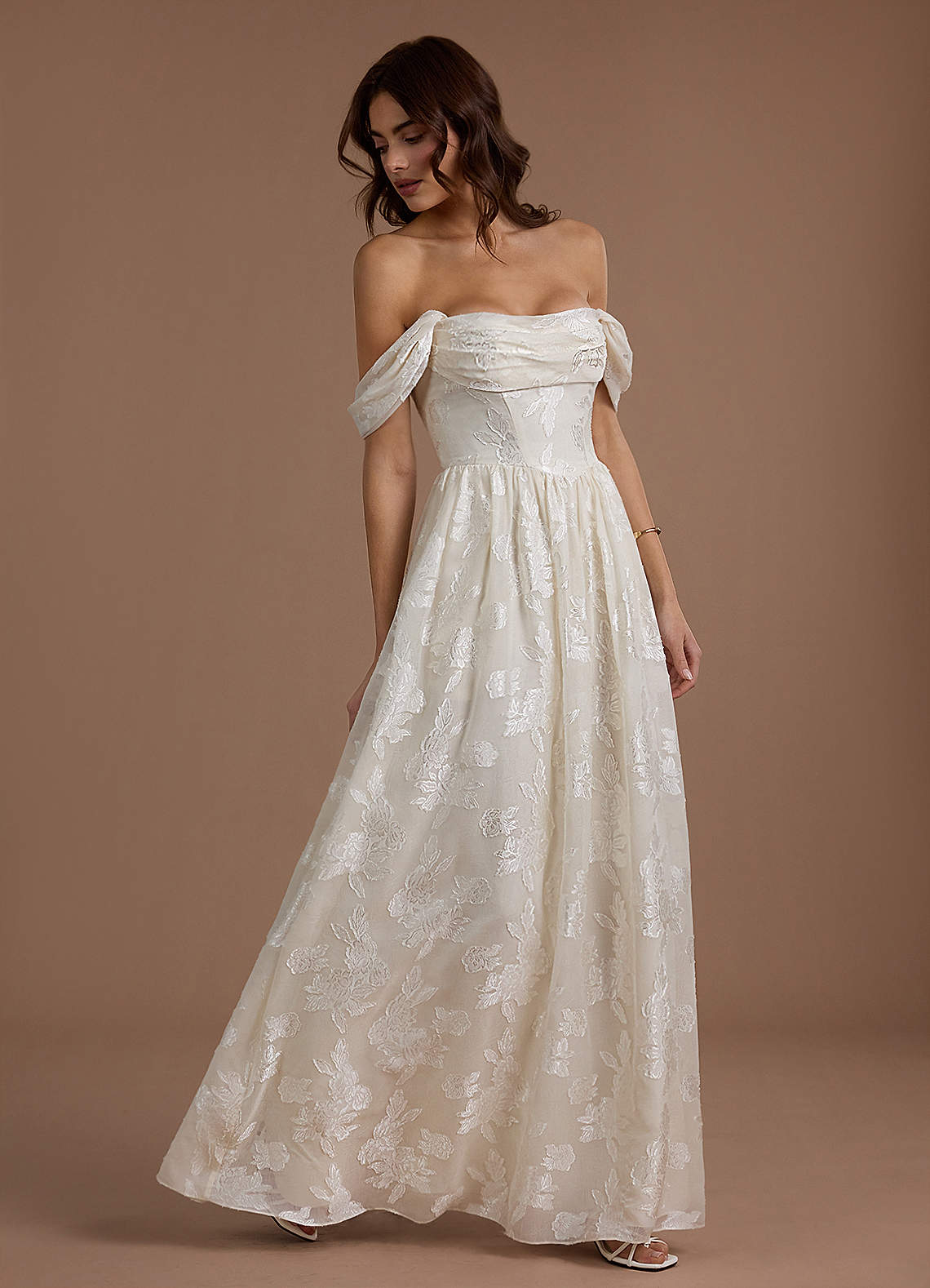 Remie Ivory Porcelain Maxi Dress | Azazie