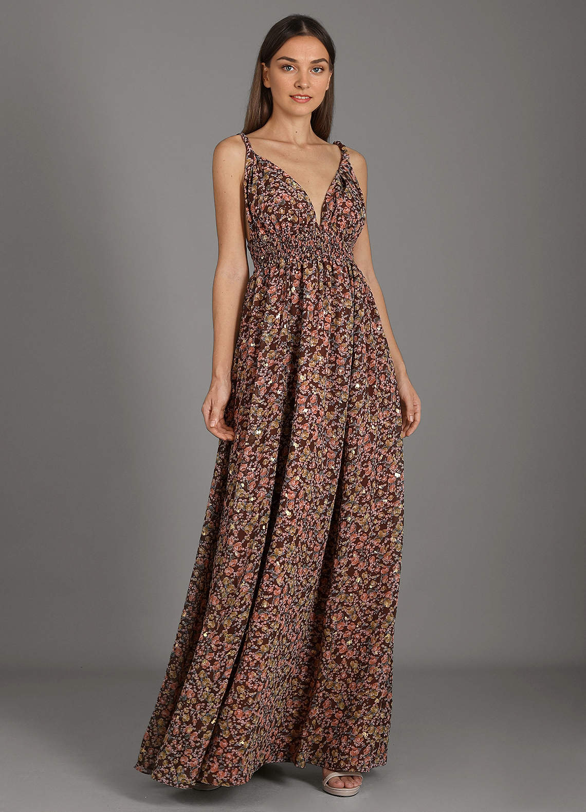 Liza Maxi Dress – Abstract Floral main image 0