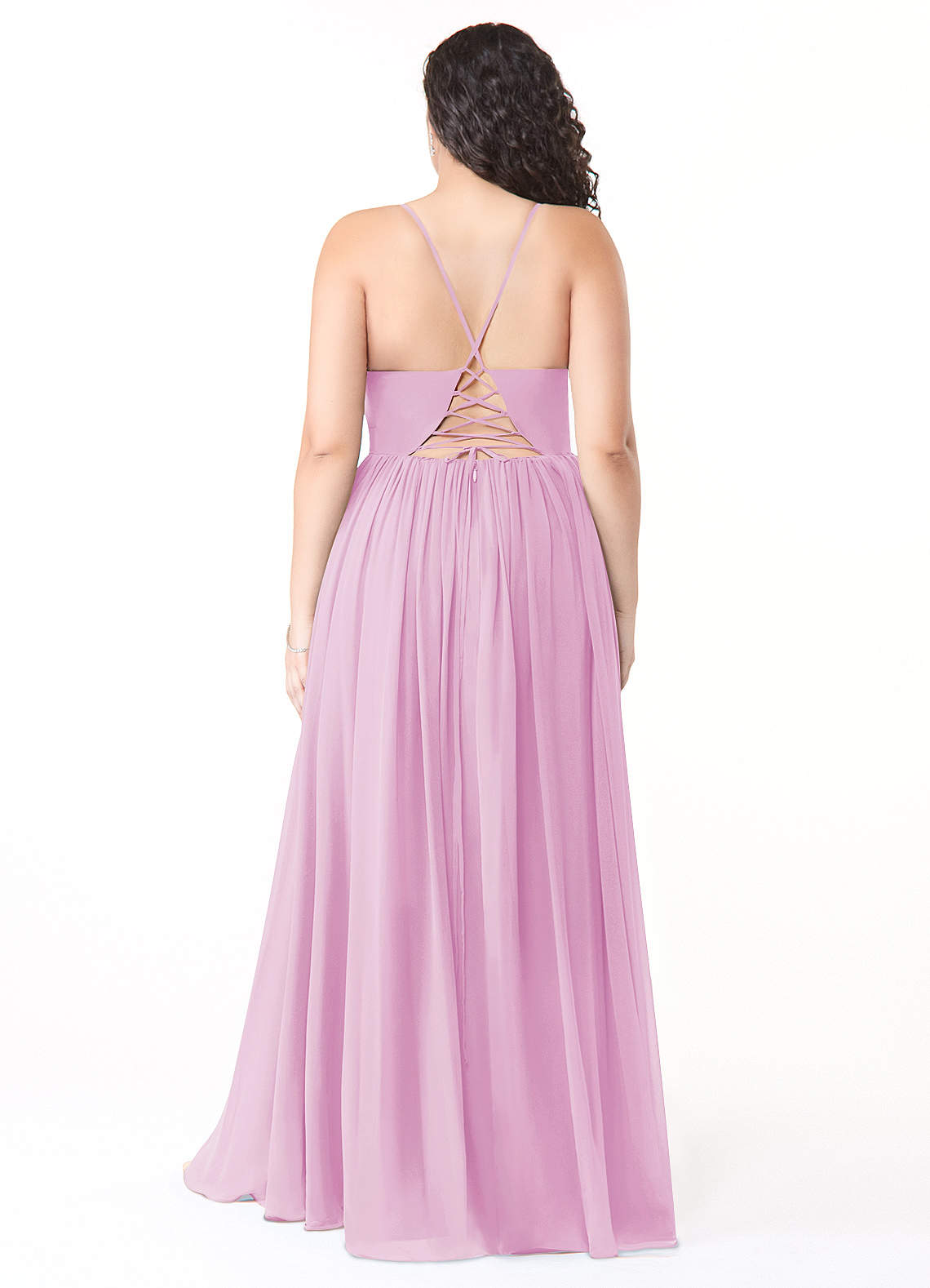 Azazie Aaida Bridesmaid Dresses A-Line Bow Chiffon Floor-Length Dress image1