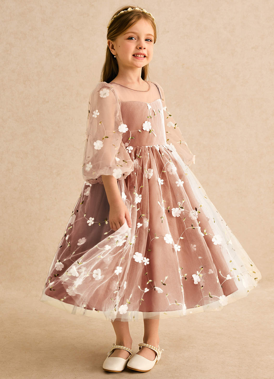 Azazie Elowen Cinnamon A-Line Sweetheart Neckline Lace Dress