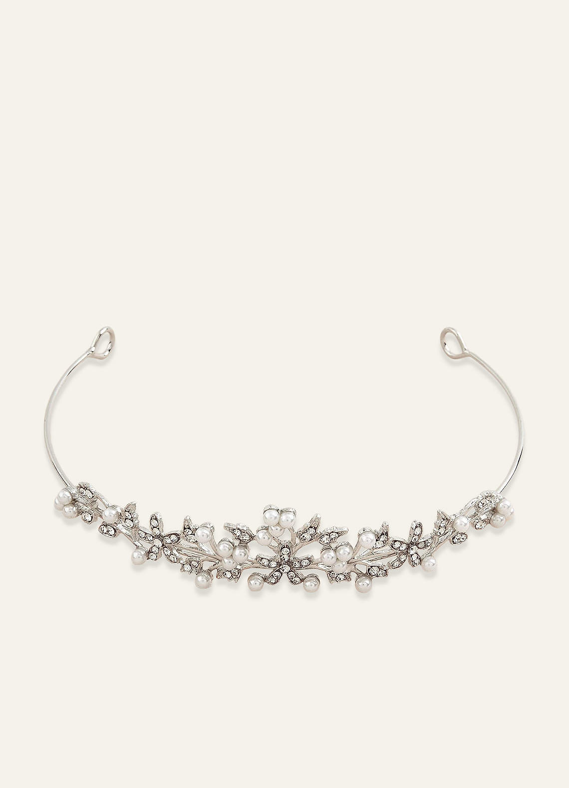 front Bloemenparel en strass bloemenmeisje tiara