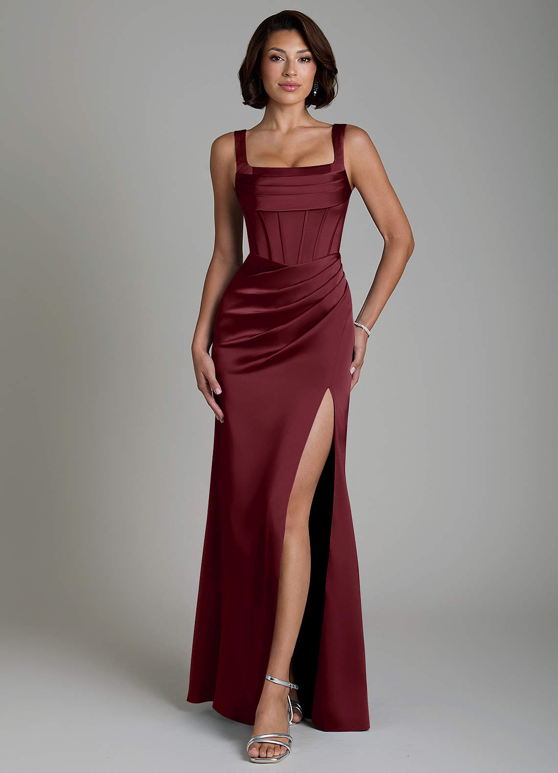 cranberry red bridesmaid dresses Azazie Azazie Pomegranate Vs Burgundy R/ wedding White Dress Shirt Jeans Size:US6/UK3.5/EU36 Burgundy wedding sku_355385 evening gown to holiday