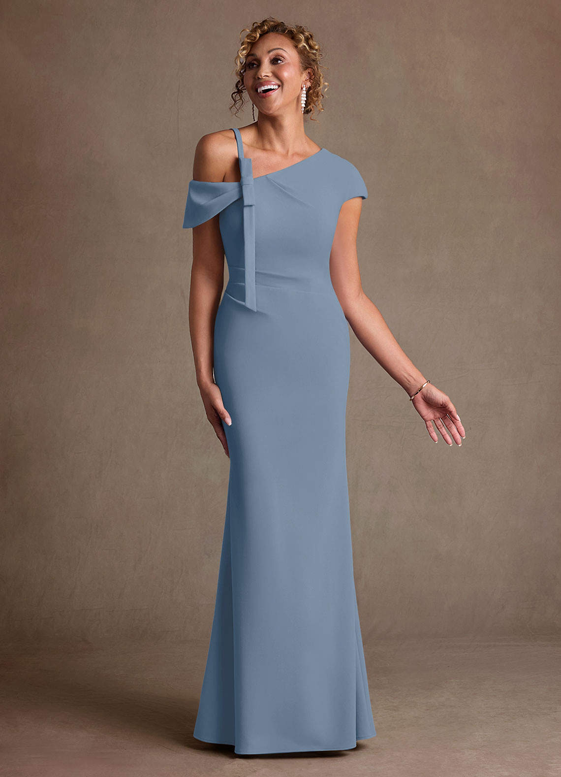 off the shoulder stretch crepe dress Madeline Scuba Crepe Off The Shoulder Dress