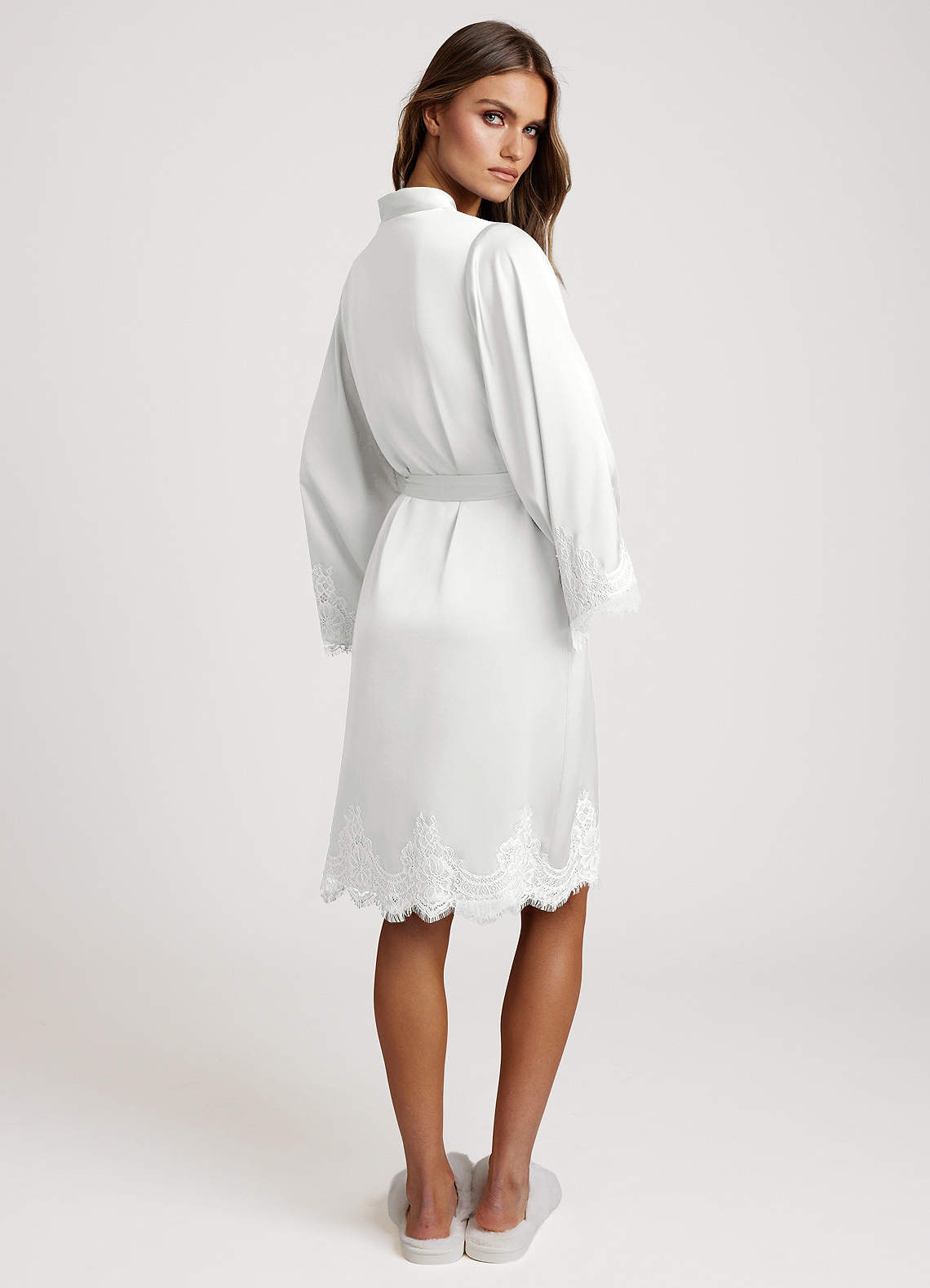 front Signature Lace Satin Robes