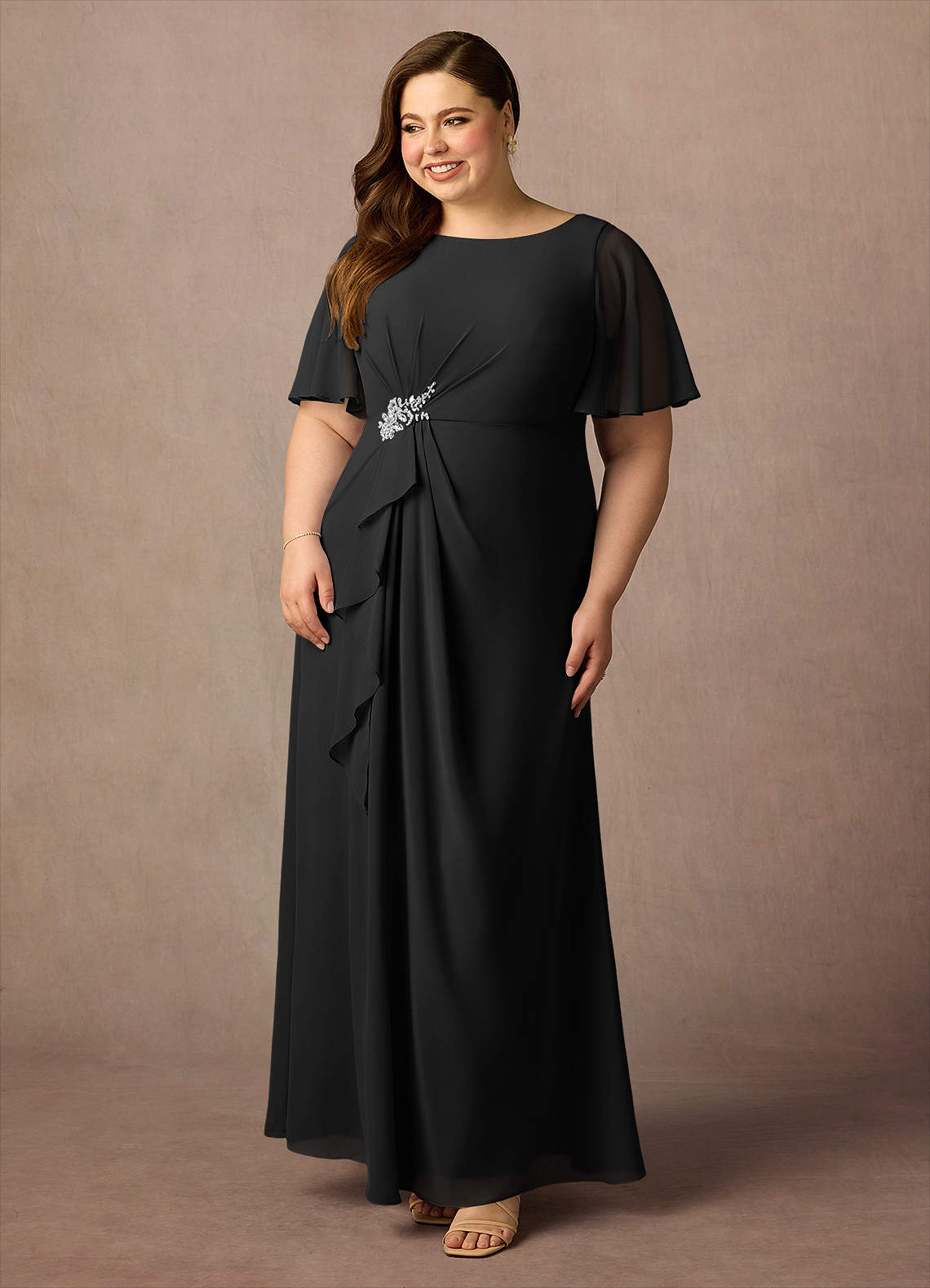 black chiffon dress plus size Amazon.com: SCOMCHIC Women's Plus Size Formal Wedding Guest Evening Party Dress Short Sleeve Pleated Tiered Chiffon Bridesmaid Dresses Black : Clothing, Shoes & Jewelry