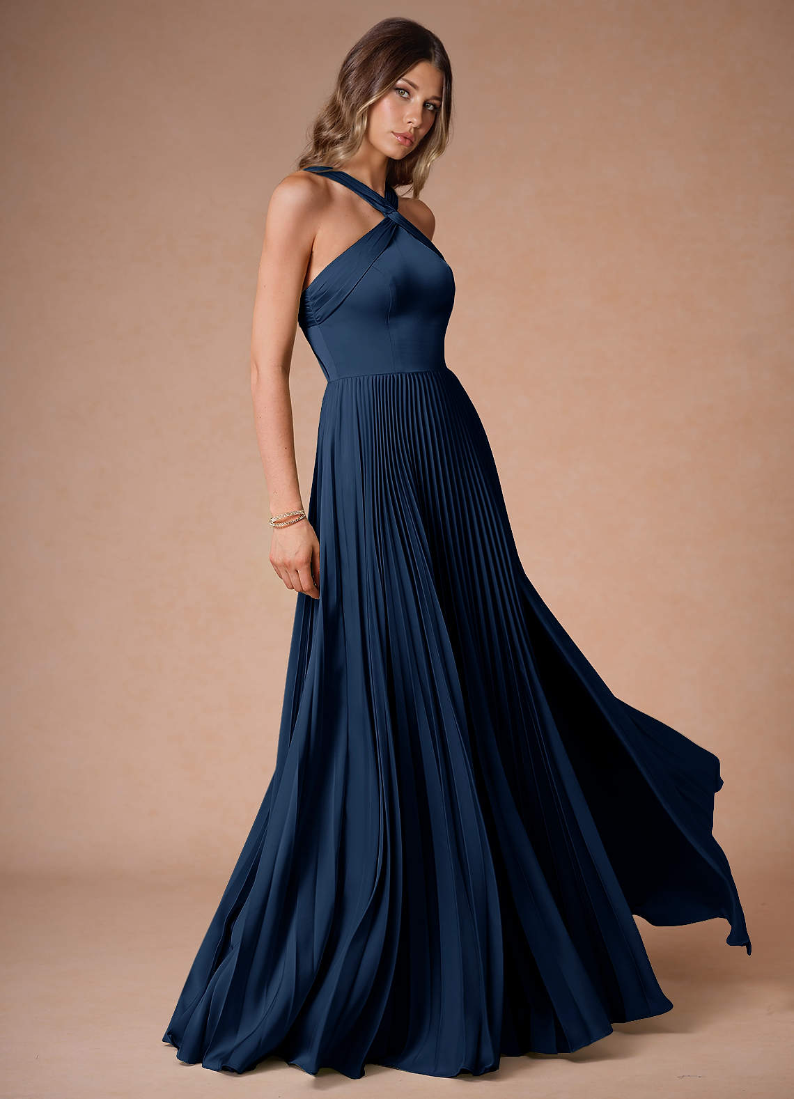 beautiful navy blue dress Navy Blue Chiffon Chemise main image 0