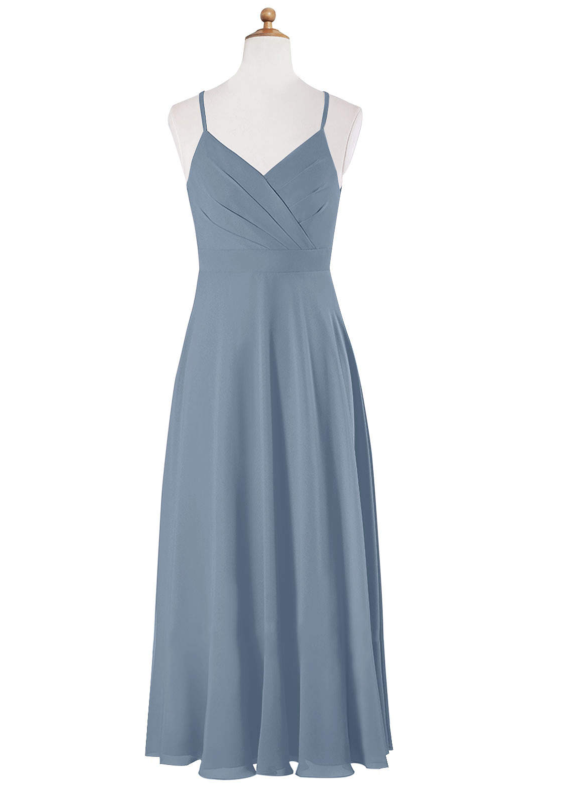 Dusty Blue Azazie Avelina JBD Junior Bridesmaid Dresses | Azazie