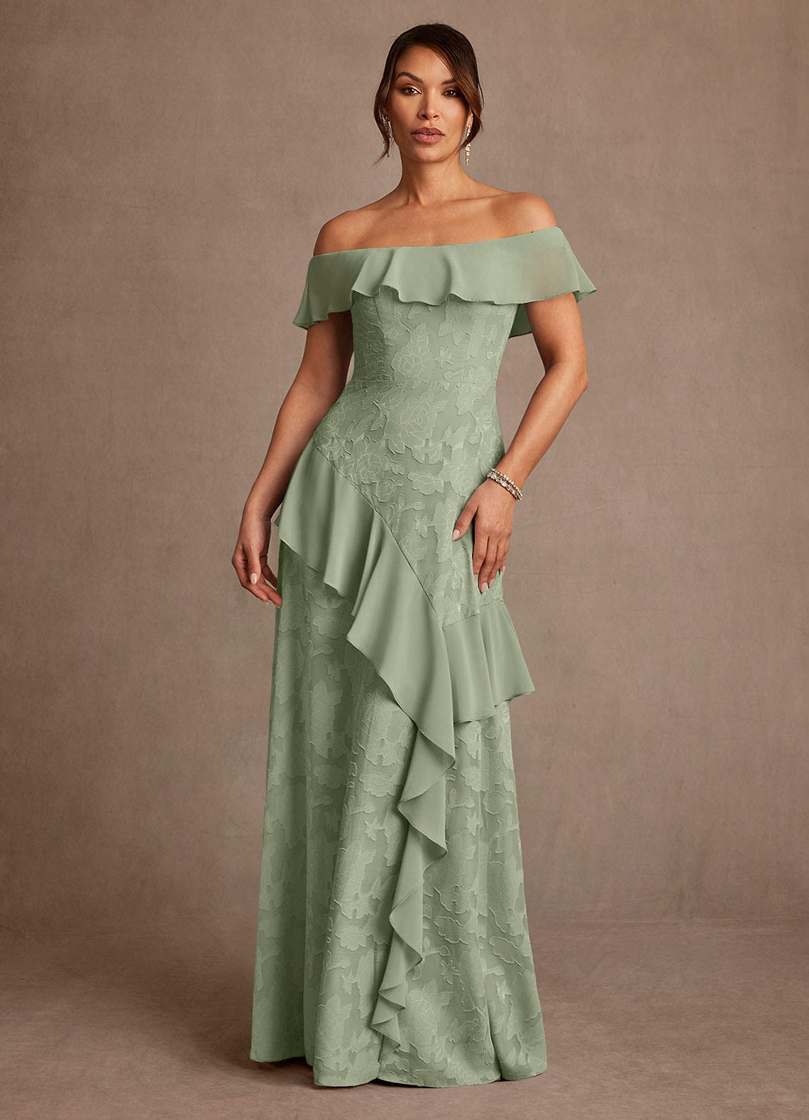 marina off the shoulder dress Azazie Marina