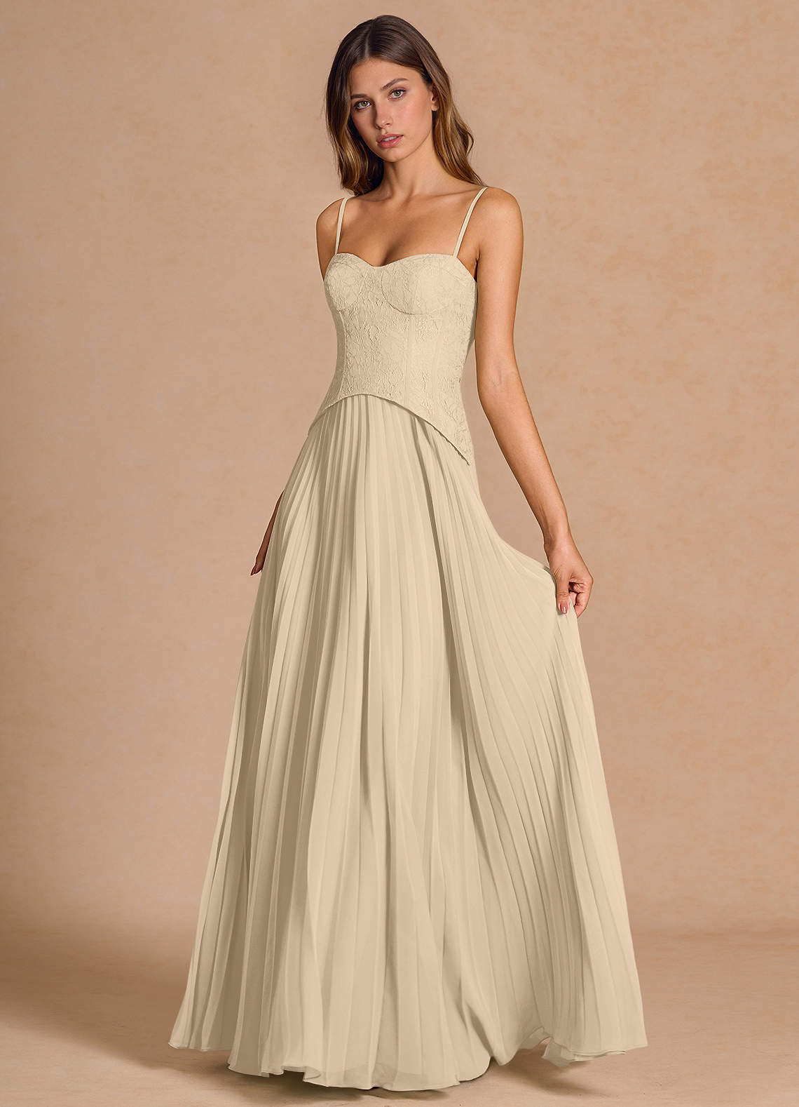 Daphine Champagne Maxi Dress Ready to Ship | Azazie Daphine Champagne Maxi Dress Ready to Ship | Azazie