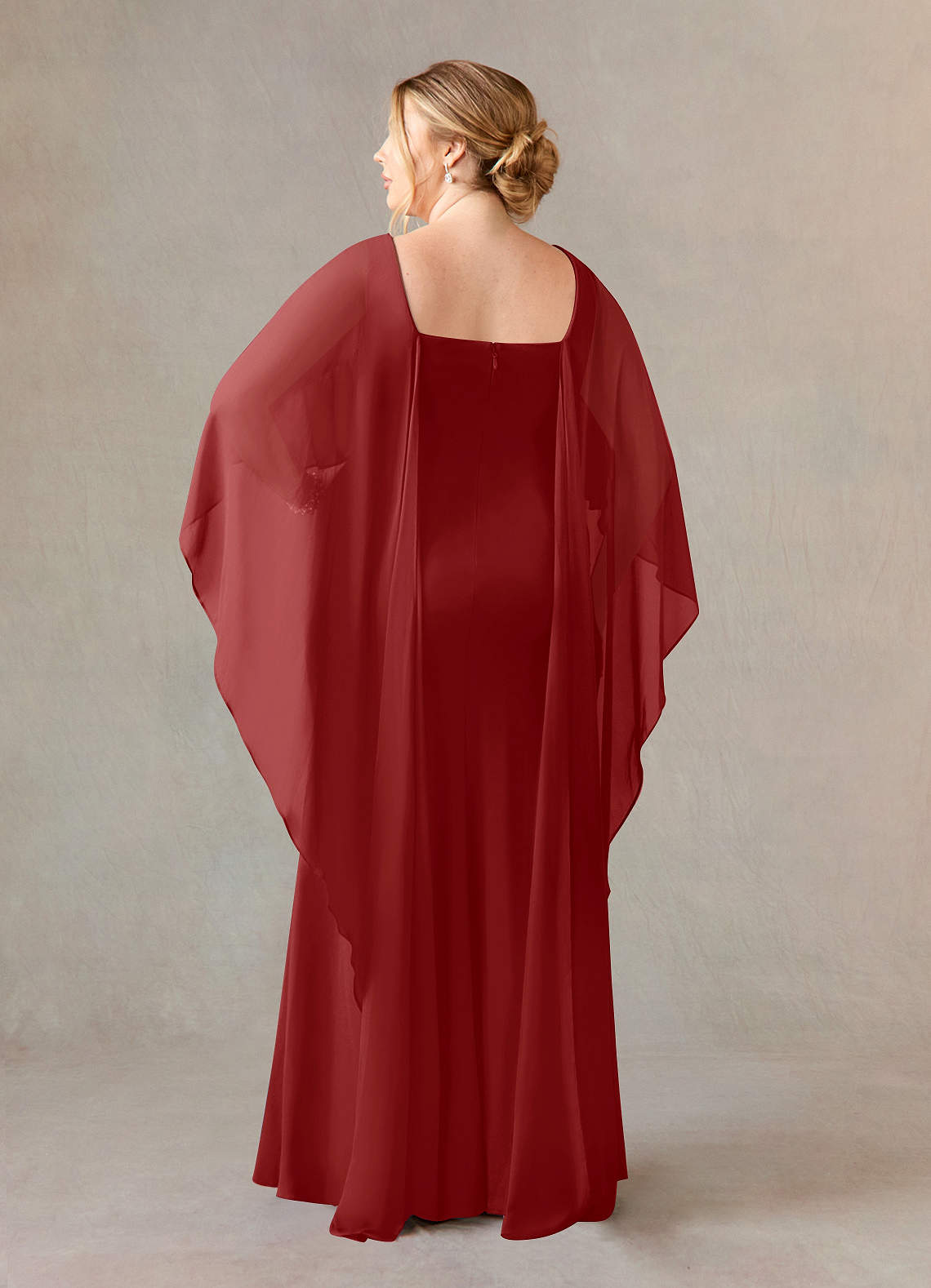 Azazie Dion Klänningar till brudens mor Klä Tubklänning i Stretch crepe Scoop Rost image8