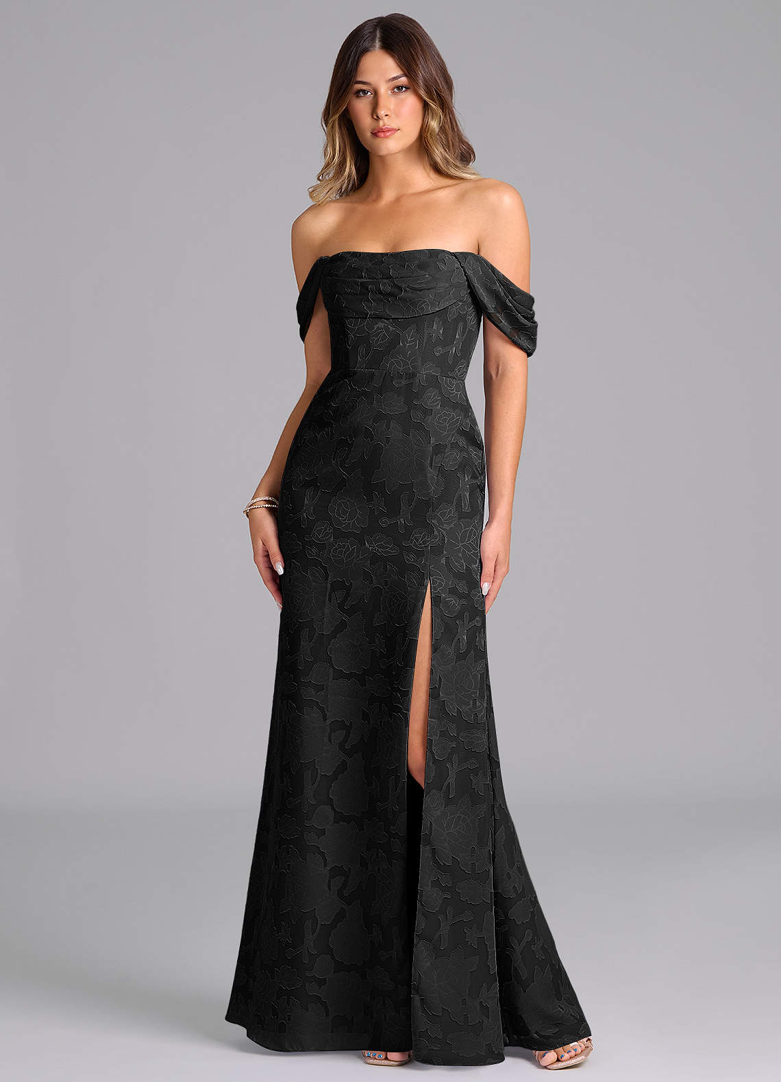 azazie black floral dress Saige Color:Black Rhinestone She features a strapless elegant evening dress for woman luxury Black and Red Sequin
