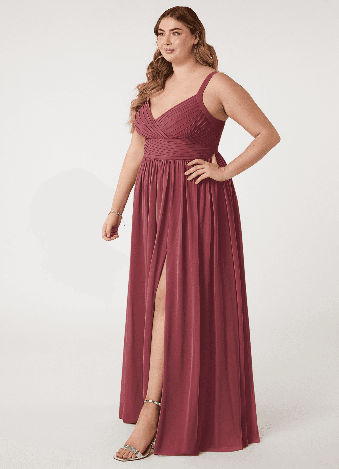 Azazie Chanel Kleider zum Anprobieren zu Hause A-Linie Plissee Chiffon Kleid Schwarz image9