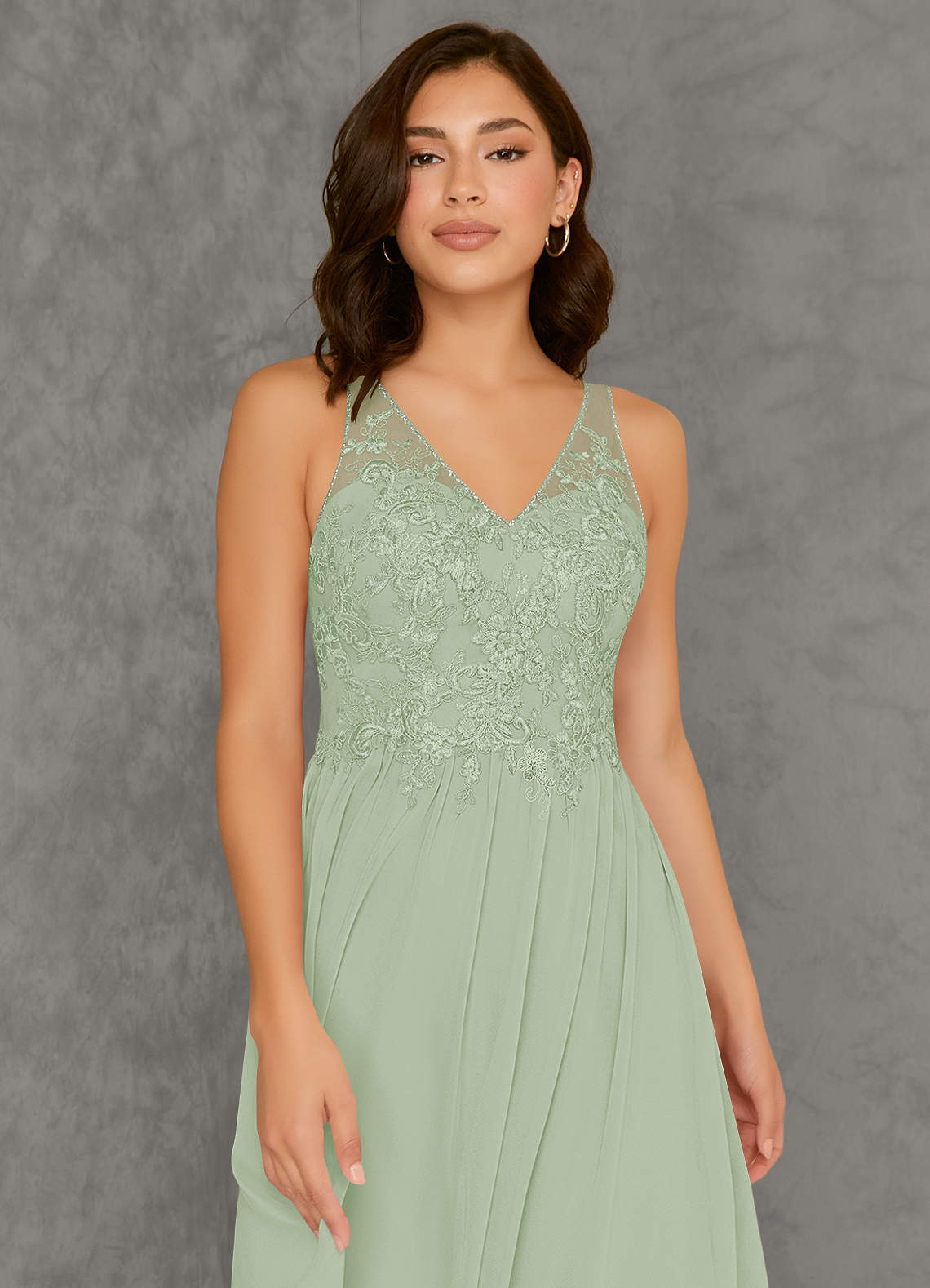 Azazie sage on sale green bridesmaid dresses