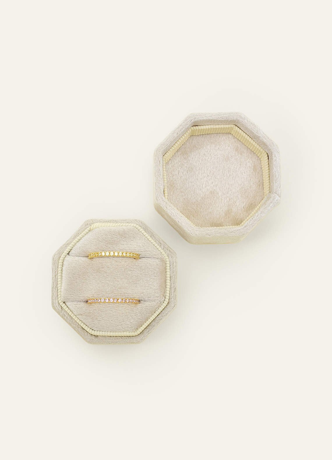 front Wedding Day Velvet Ring Box