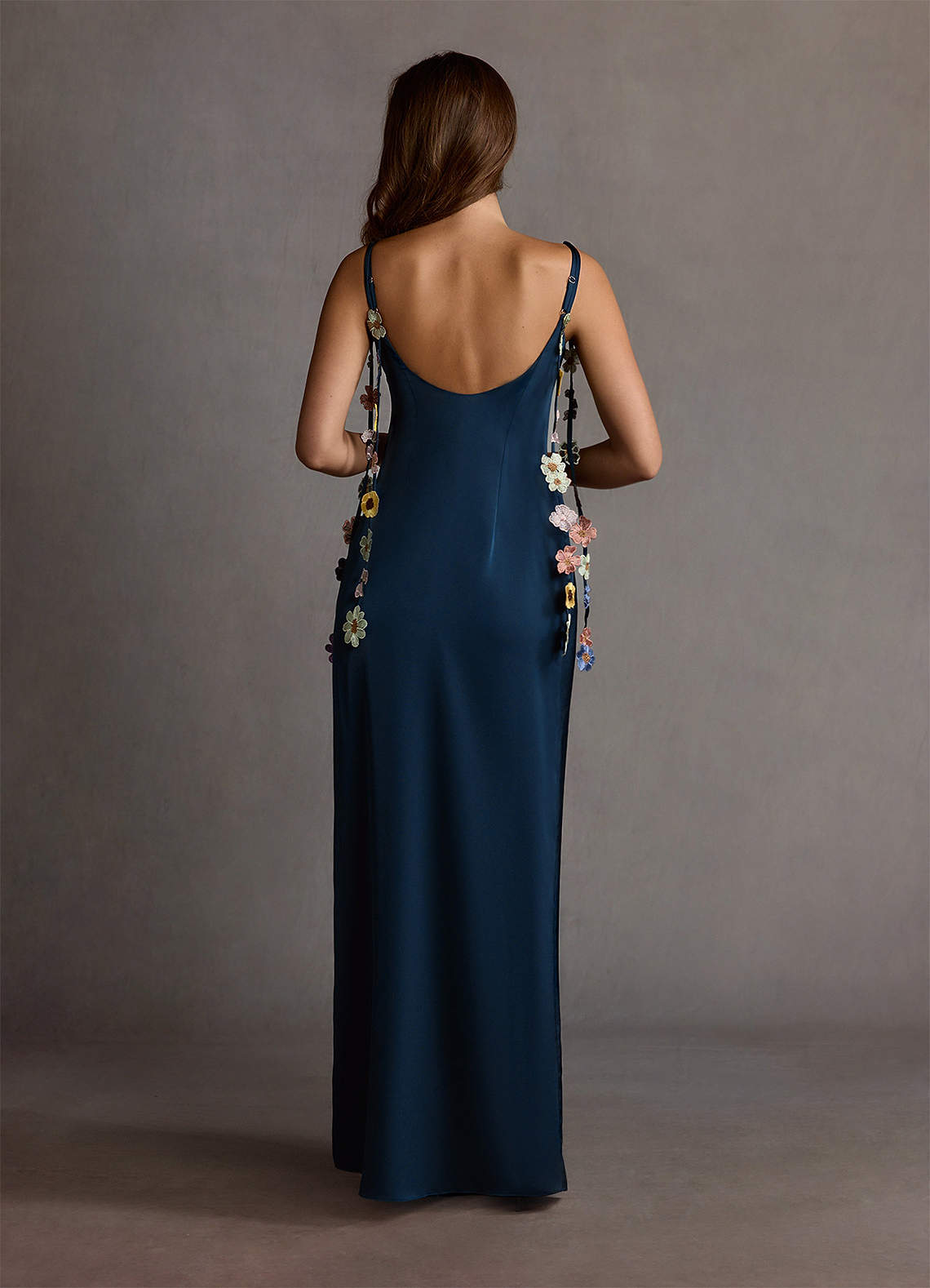 Lorelei Navy Multi Floral Maxi Dress Ready to Ship | Azazie
