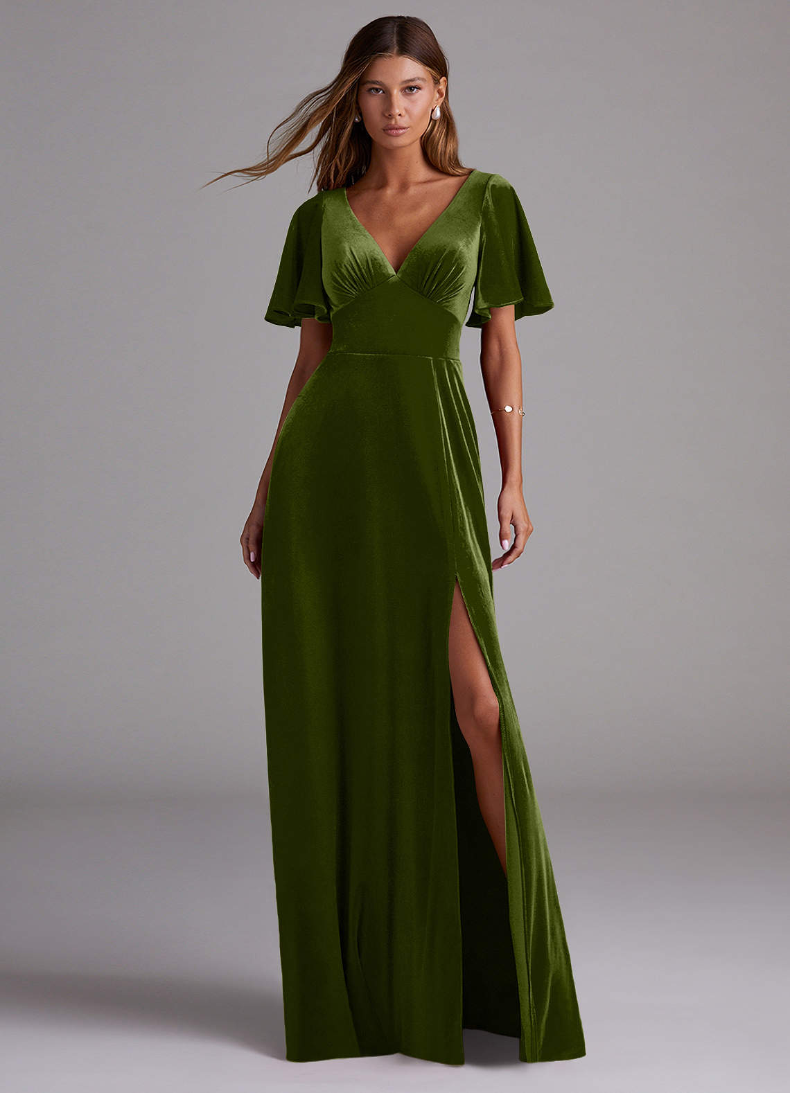 Azazie Kimber Olive Bridesmaid Dresses Azazie