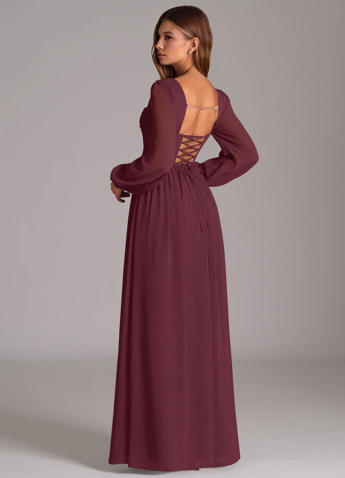 Azazie Maree Cabernet Chiffon Bridesmaid Dresses | Azazie