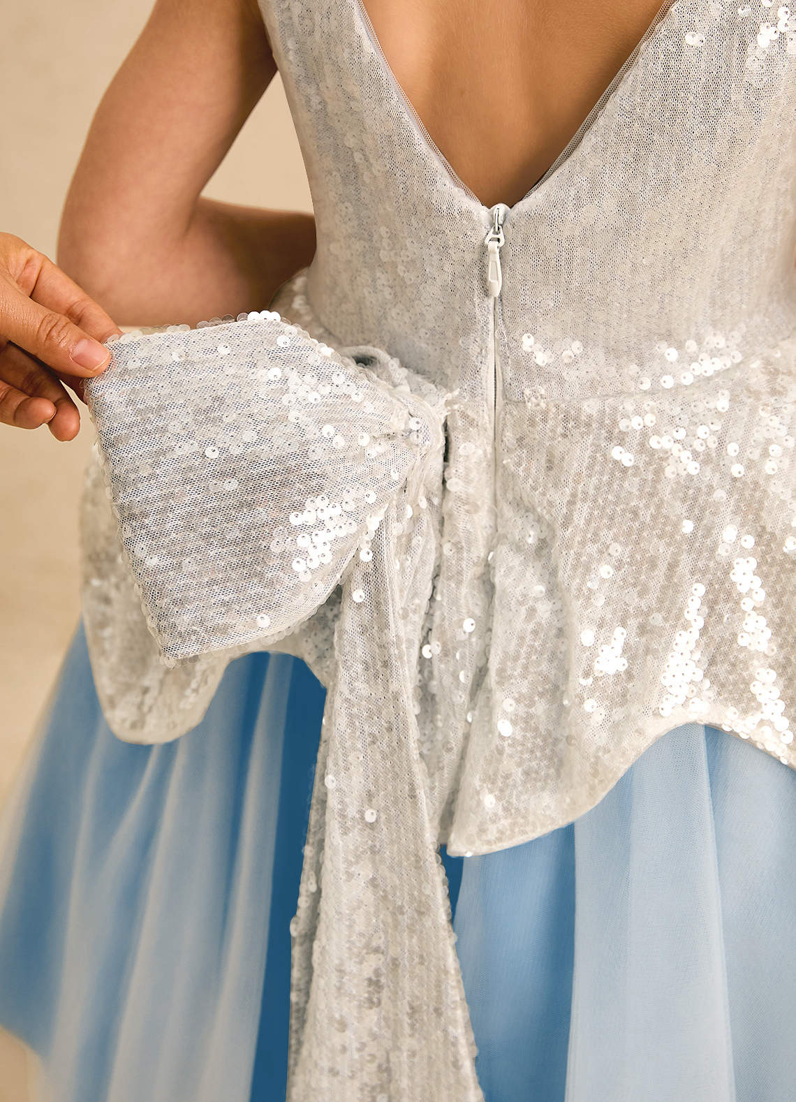 steel blue sequin dress Azazie Melody Steel Blue Ball-Gown Sequins Dress