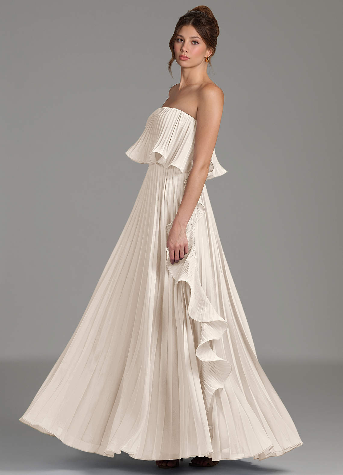 azazie white alabaster bridesmaid dress A-Line Strapless Floor-Length Chiffon Dresses Azazie mei