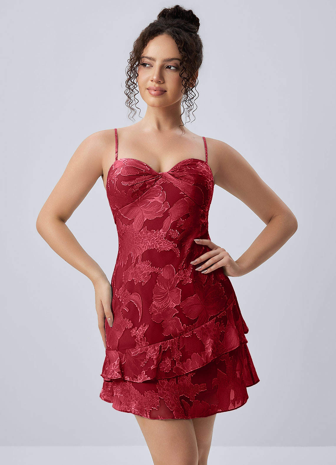 red floral spaghetti strap dress Red Floral Maxi Dress