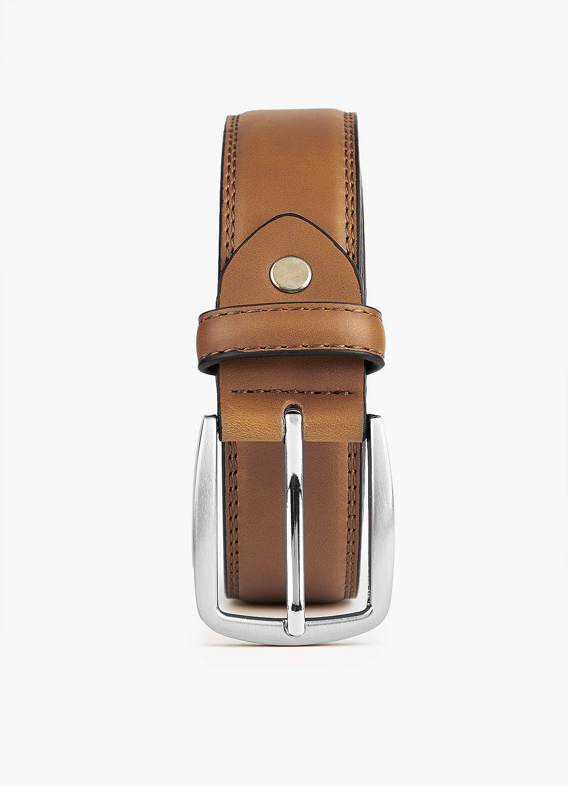 front 남성용 클래식 가죽 벨트