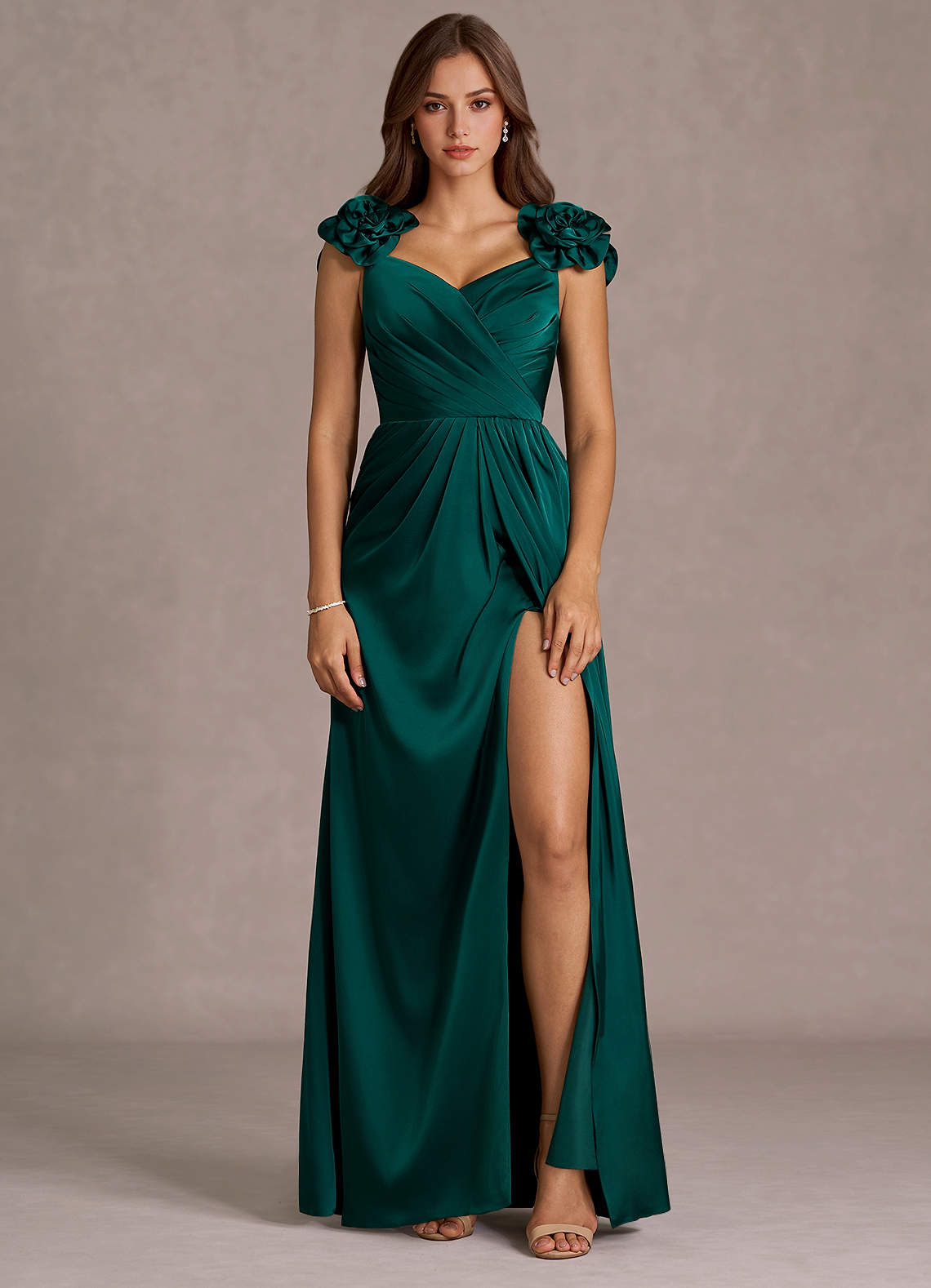 Robe Longue Vert Chasseur Renata image1