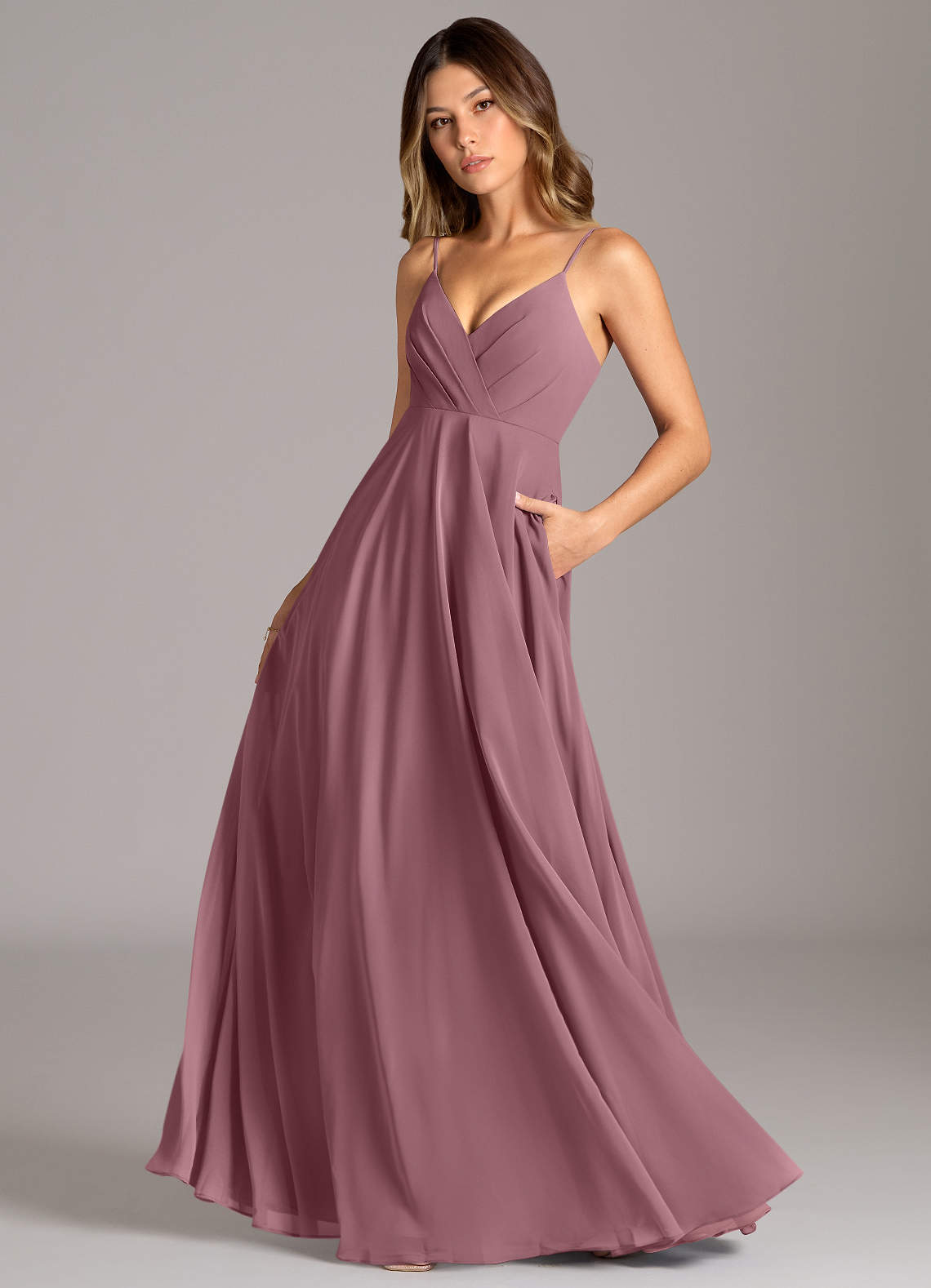 amethyst bridesmaid dresses Azazie Amani the fabric drapes effortlessly fancy birthday dress Duration:4 days How to pair the Dusty rose