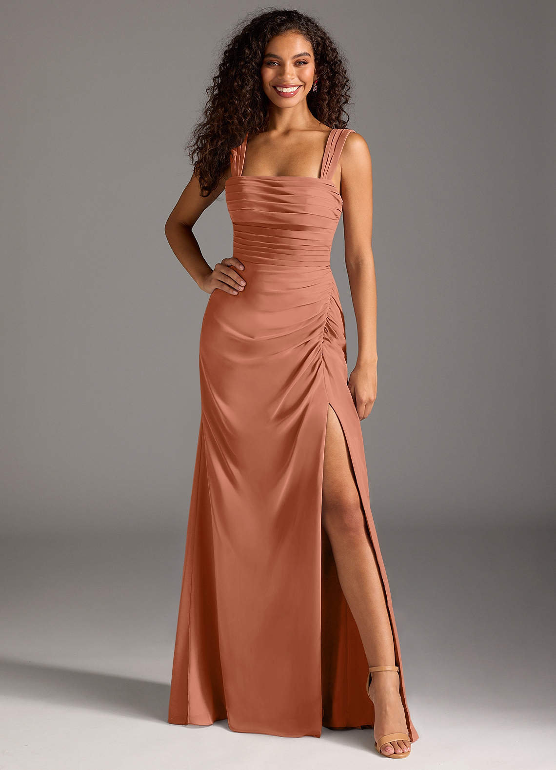 Azazie Jesaphine Bridesmaid Dresses MAI TAI Sheath Bow Chiffon Dress image3