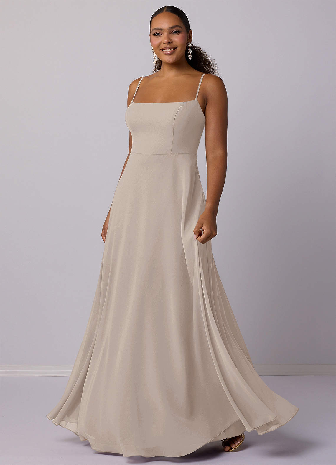 Barbie ♥ Azazie Bridesmaid Dresses Frost A-Line Chiffon Dress image4