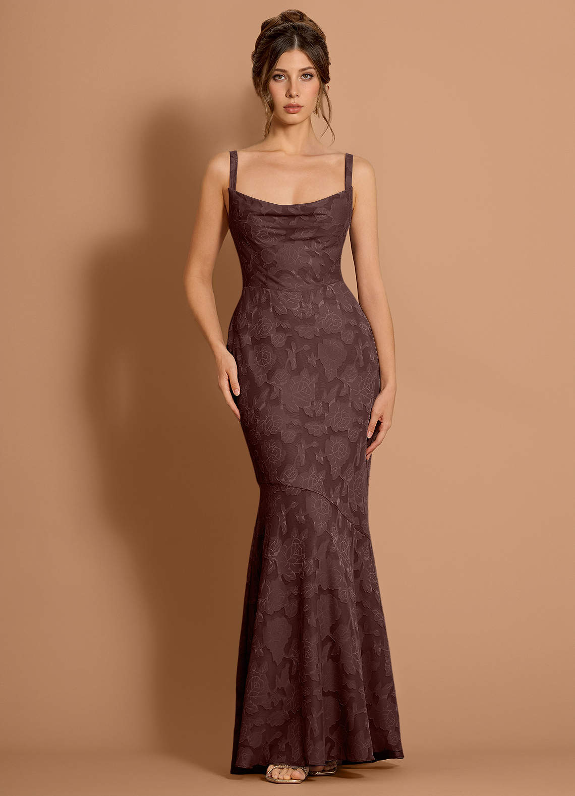 Azazie Mocha Coco Sleeveless Mermaid Evening Dress / Gown Azazie Mocha Coco Sleeveless Mermaid Evening Dress / Gown