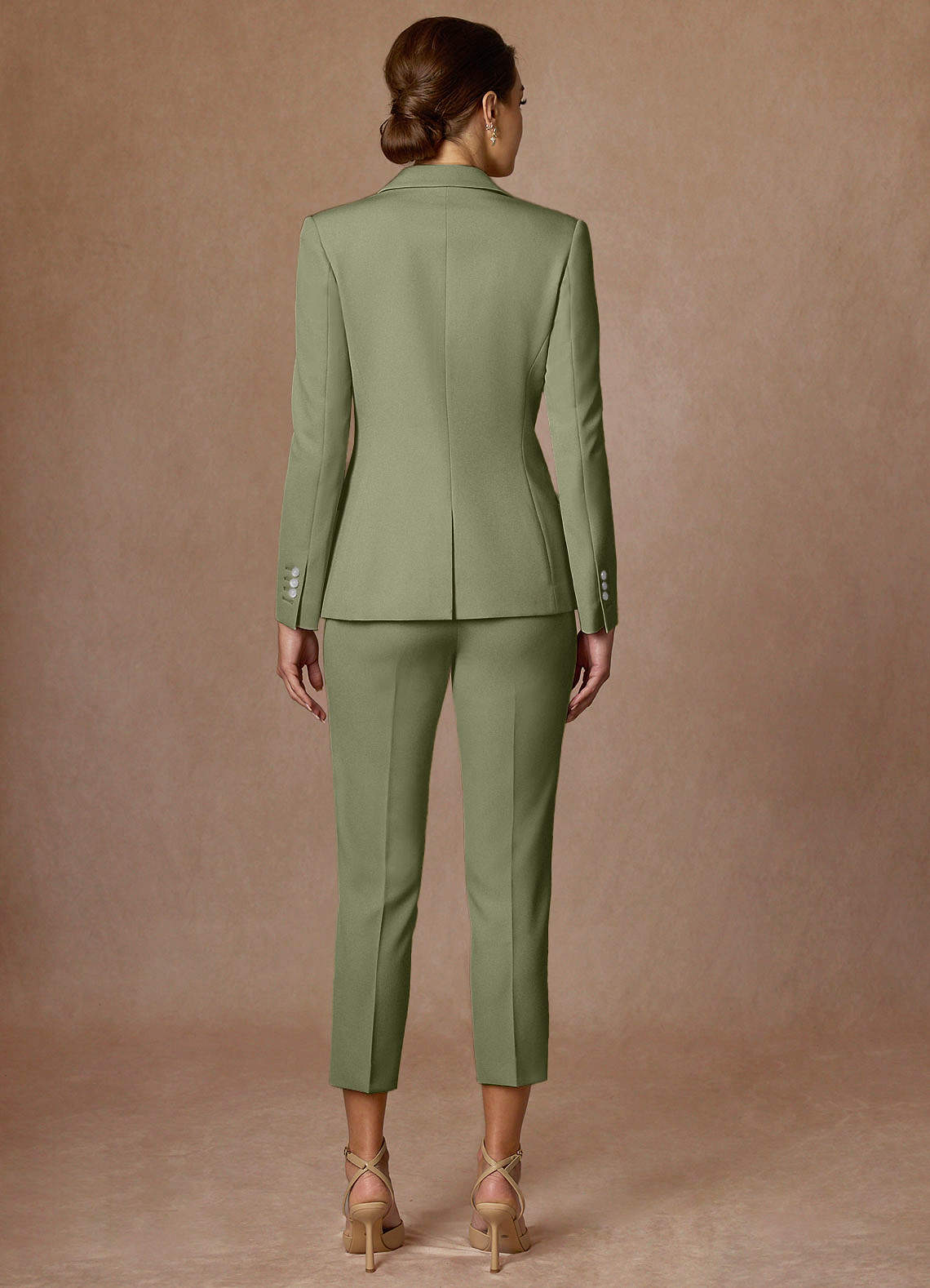front Kennedy Pistachio Structured Stretch Blazer