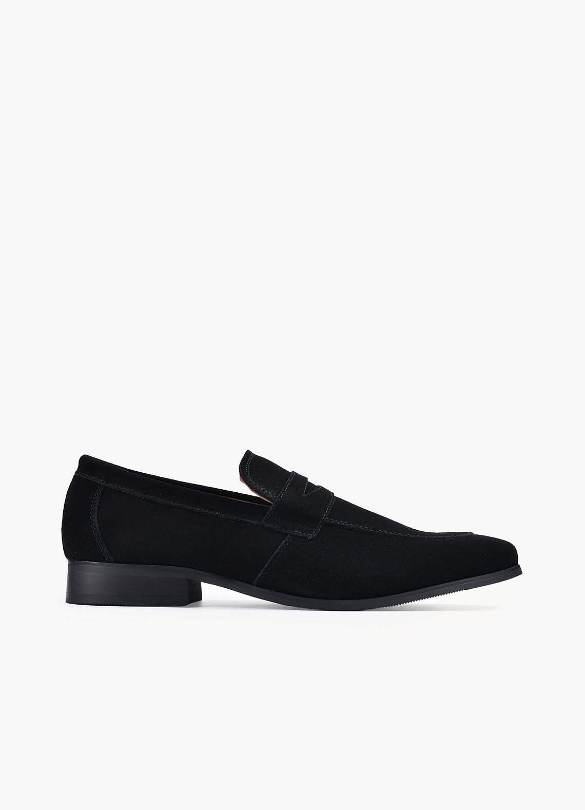 front Mocassins masculinos de camurça