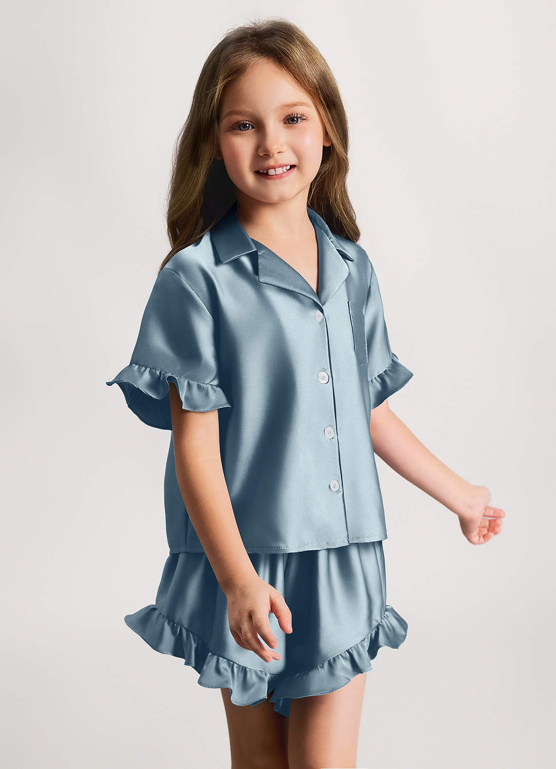 front Flickor Volangpyjamas med Kort Ärm