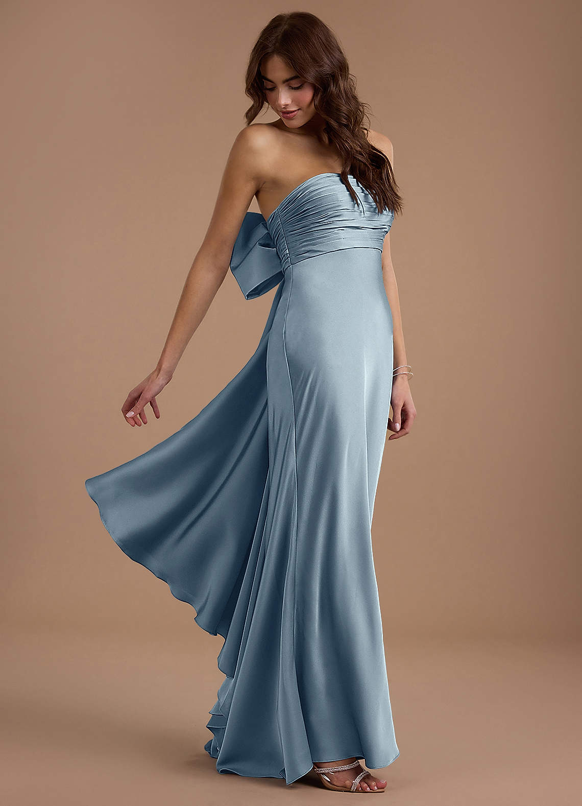 Aveline Powder Blue Maxi Dress | Azazie