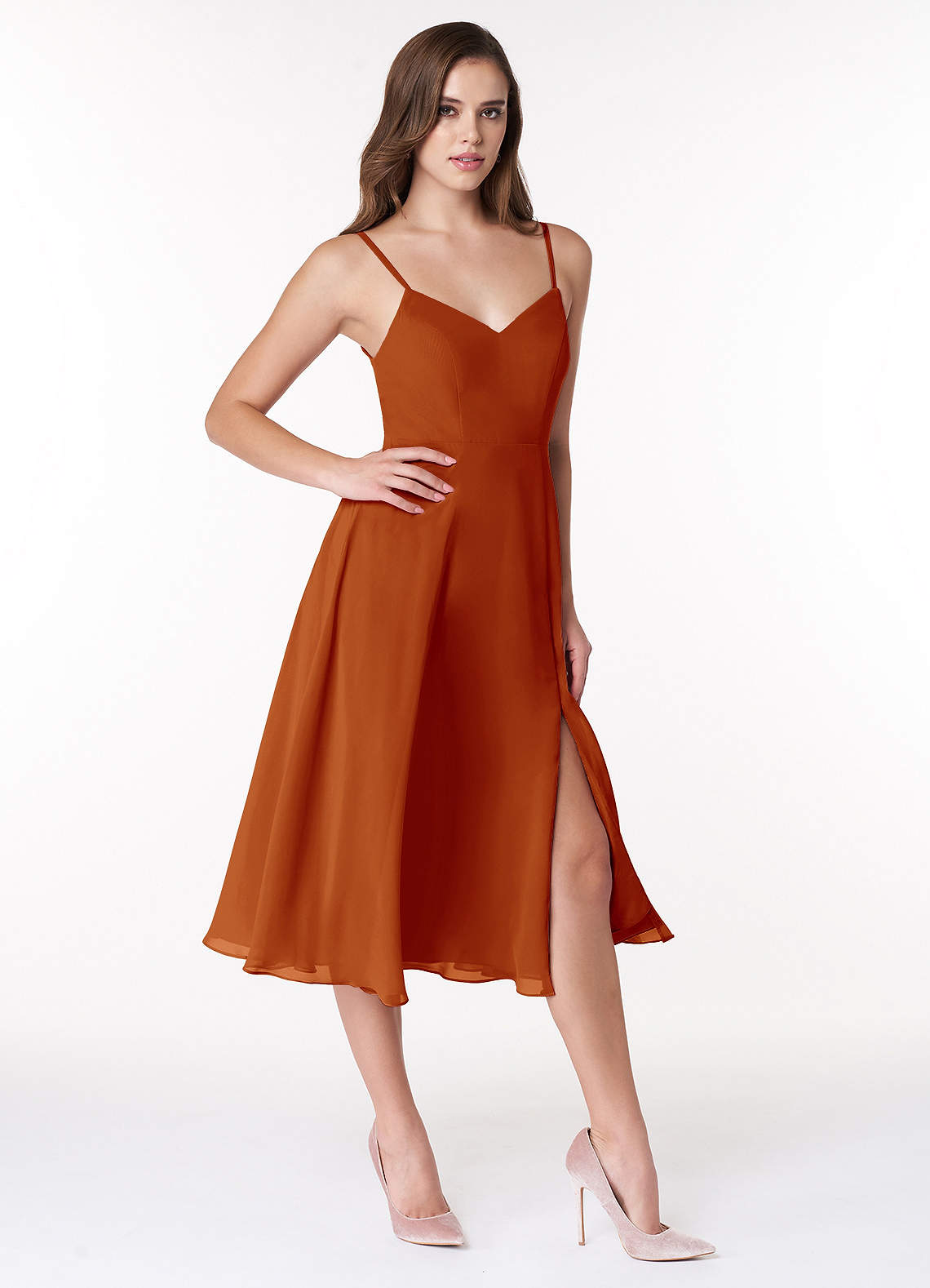 Paprika Azazie Clarissa Bridesmaid Dresses Azazie