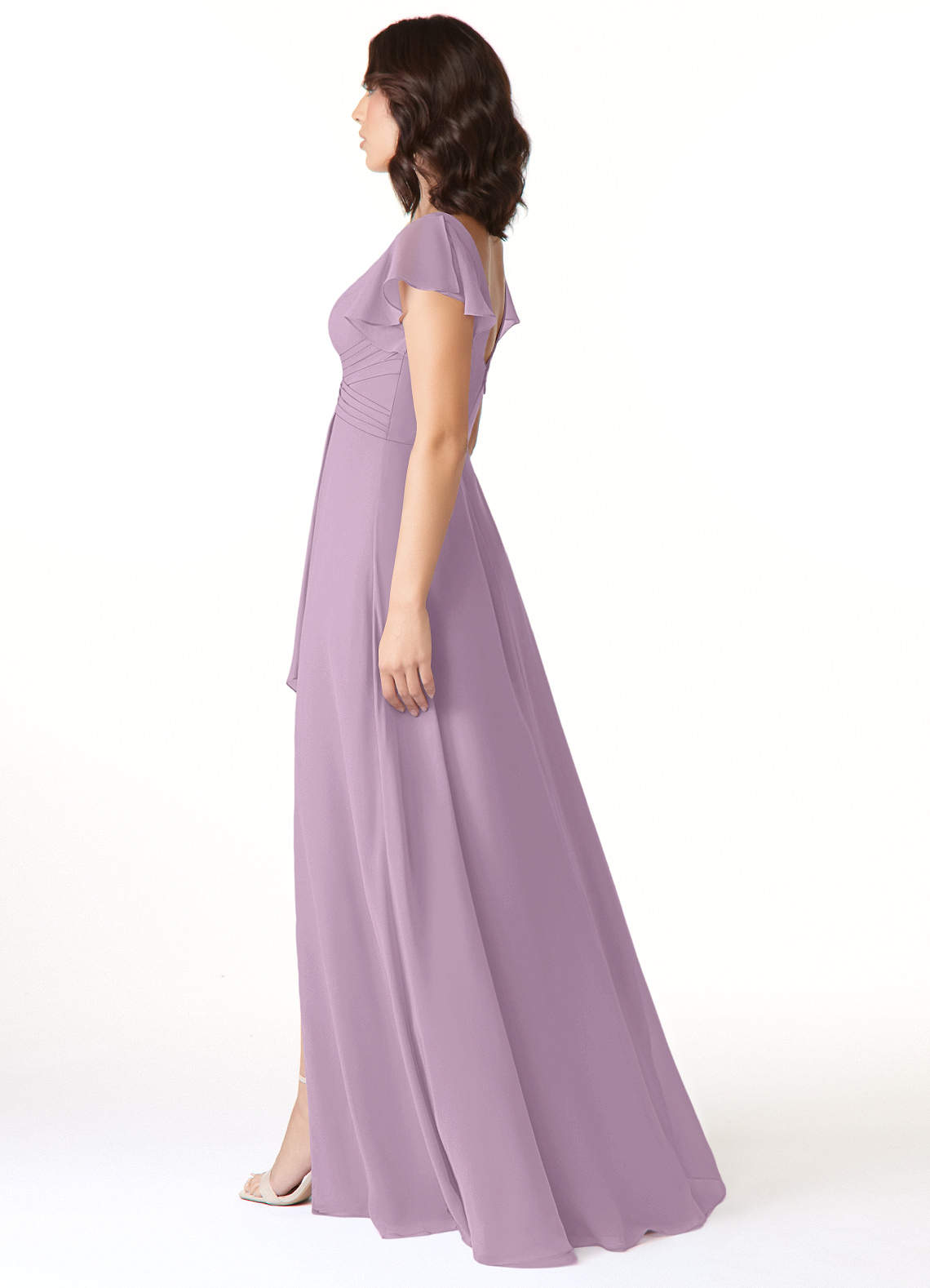 ruffle bottom bridesmaid dresses Pink Ruffled Strapless Mermaid Prom Dresses V-Neck Satin Evening Dress   Viniodress