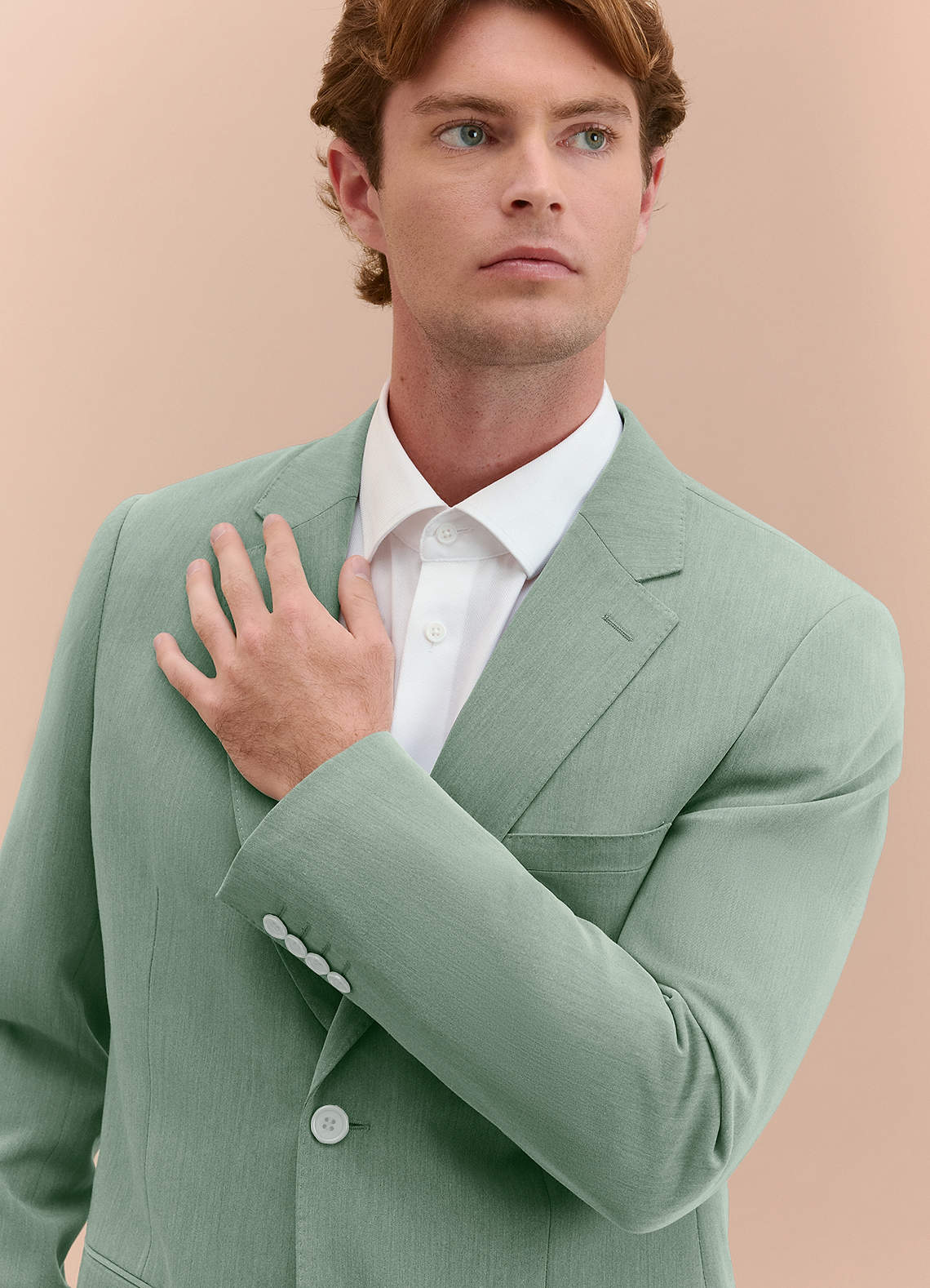 front William Dusty Sage Comfort Blend  Suit Jacket